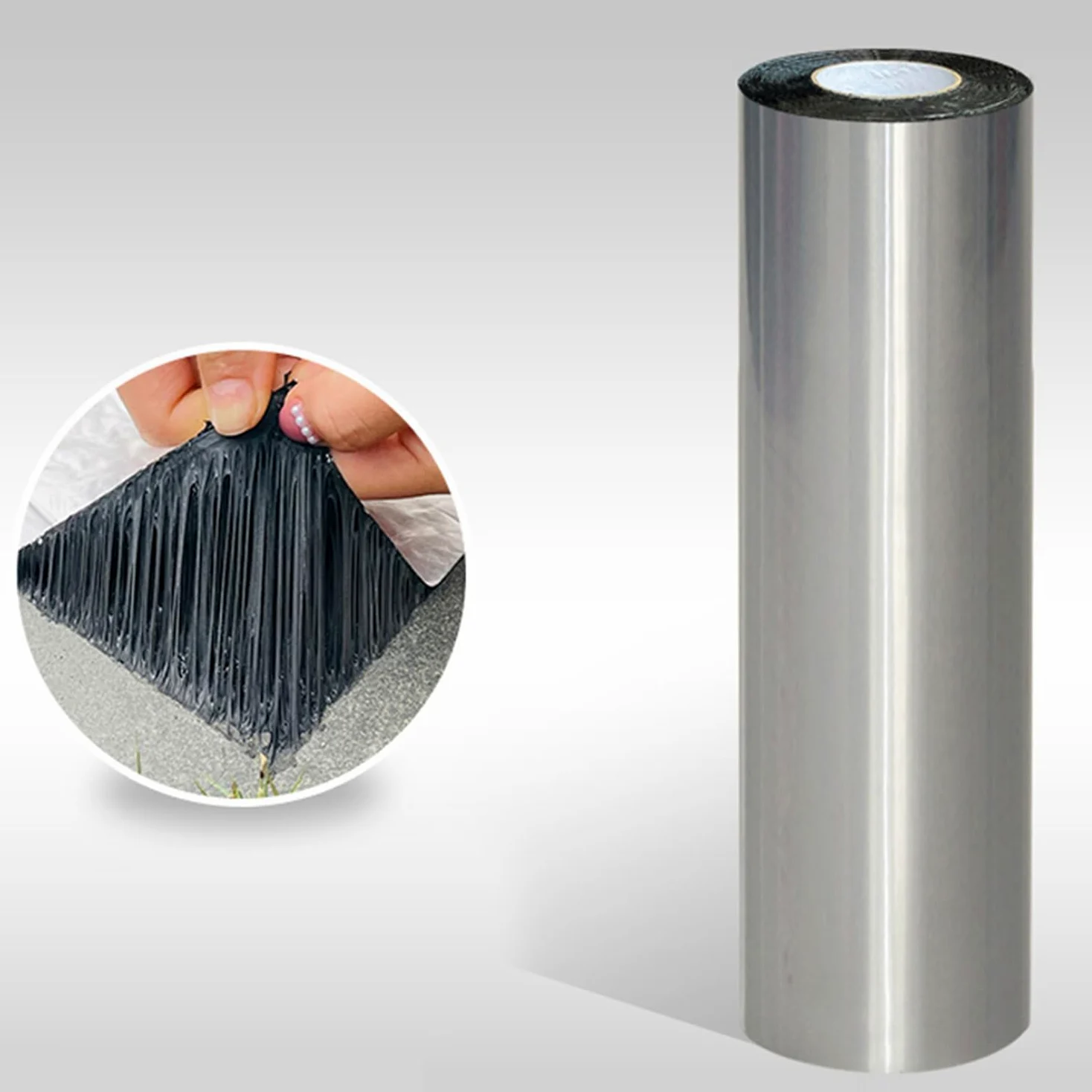 Samoprzylepna wodoodporna taśma asfaltowa, folia aluminiowa, bitumiczna taśma naprawcza do dachów, wytrzymały uszczelniacz odporny na warunki atmosferyczne (0,3 x 1,0 m) – idealna do napraw w domu i