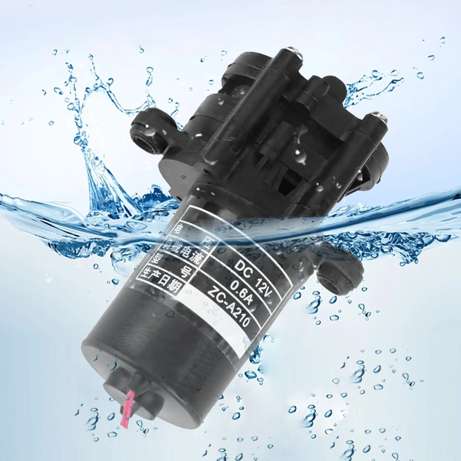 ZC-A210 12V Mini Plastikowa, Wysokowydajna, Samozasysająca Pompa Wodna Pompa Zębata DC