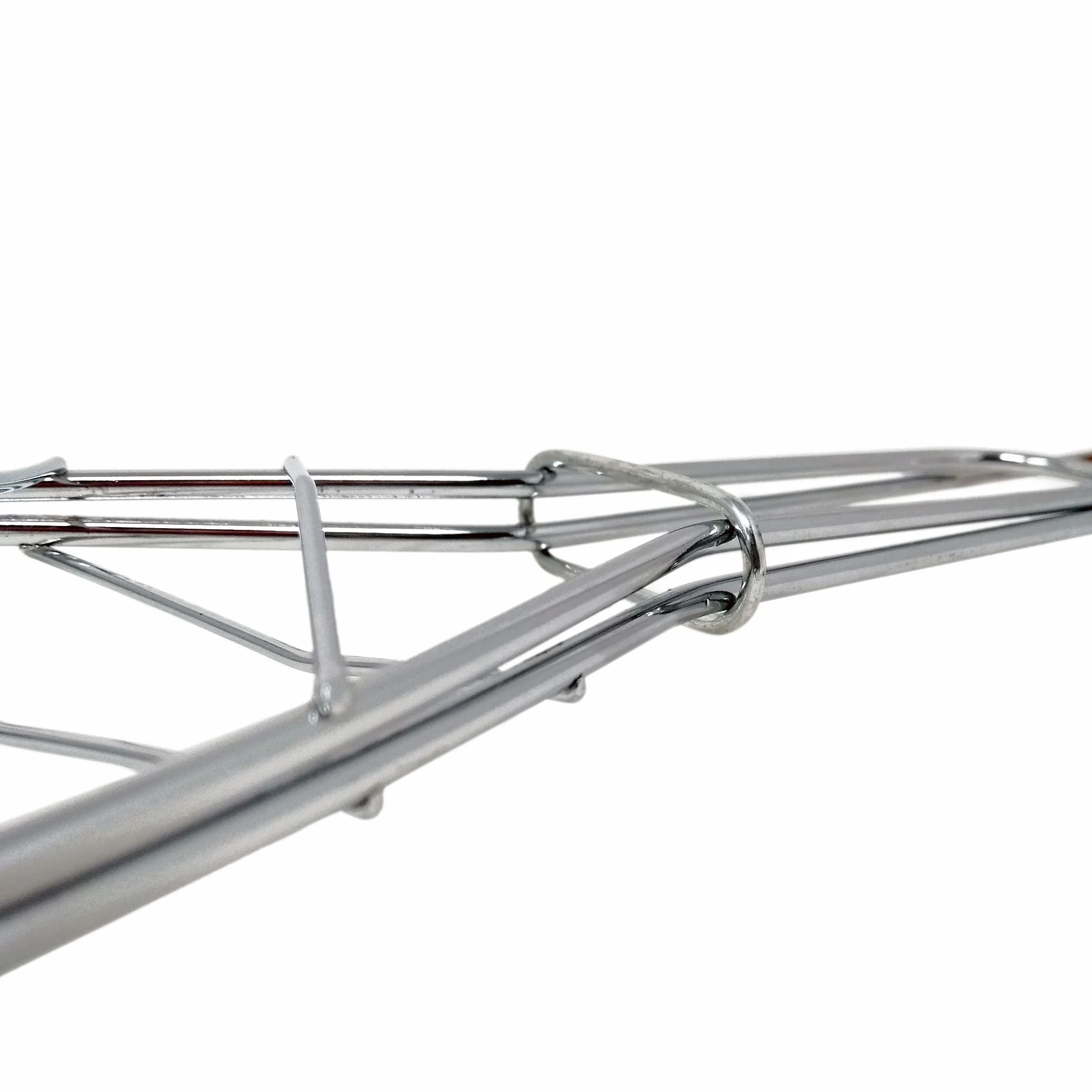 ToCi Zestaw 4 grillów na ryby srebrny duży metalowy kosz na warzywa 58 x 13 cm szczypce do grillowania