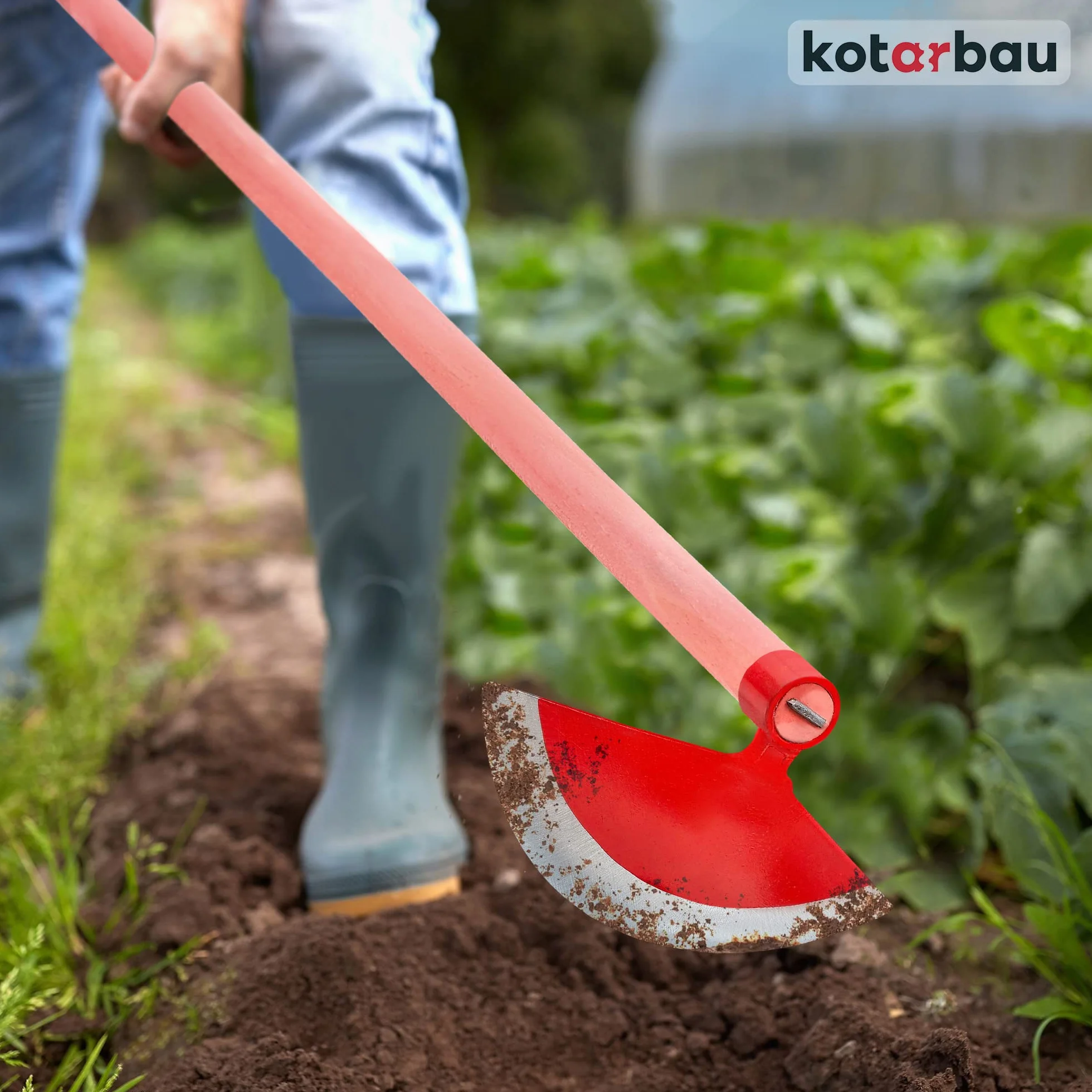 KOTARBAU Motyka do chwastów półkolista 230 x 110 mm z uchwytem 119 cm