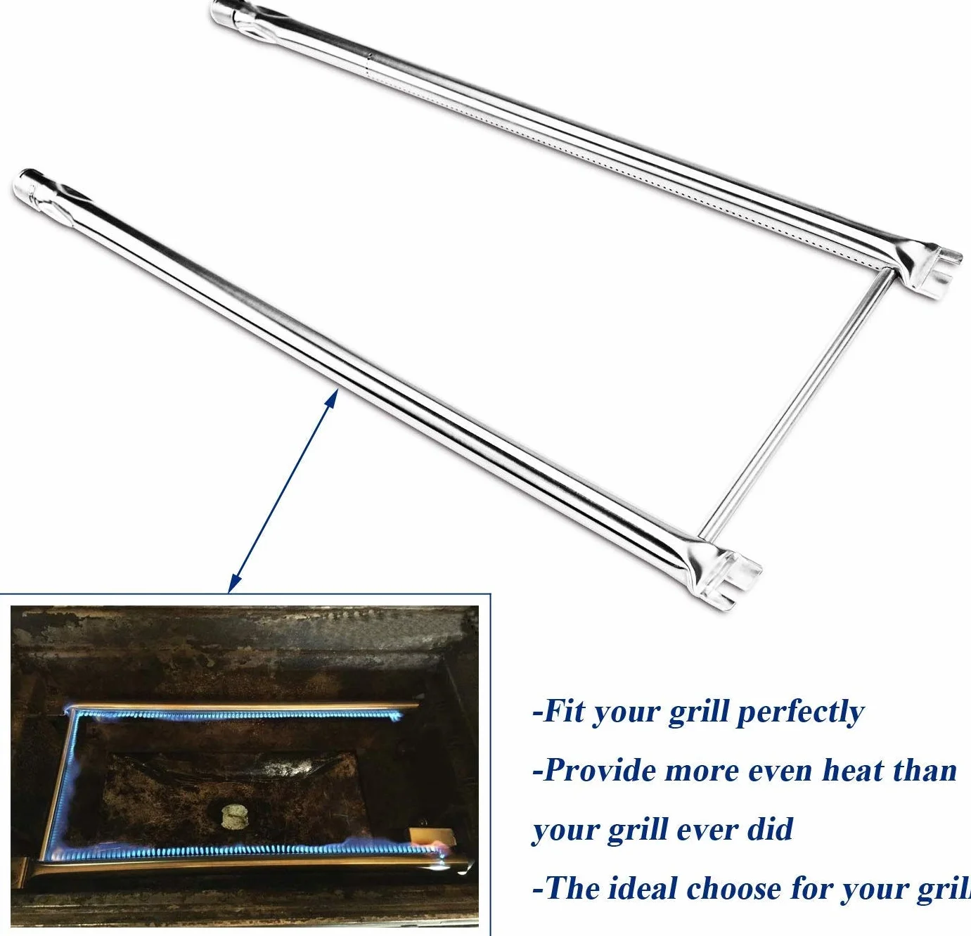 Rura palnika ze stali nierdzewnej 68,6 cm do Weber Spirit serii 200, E210, E200, S210, S200, Spirit 500 Grill