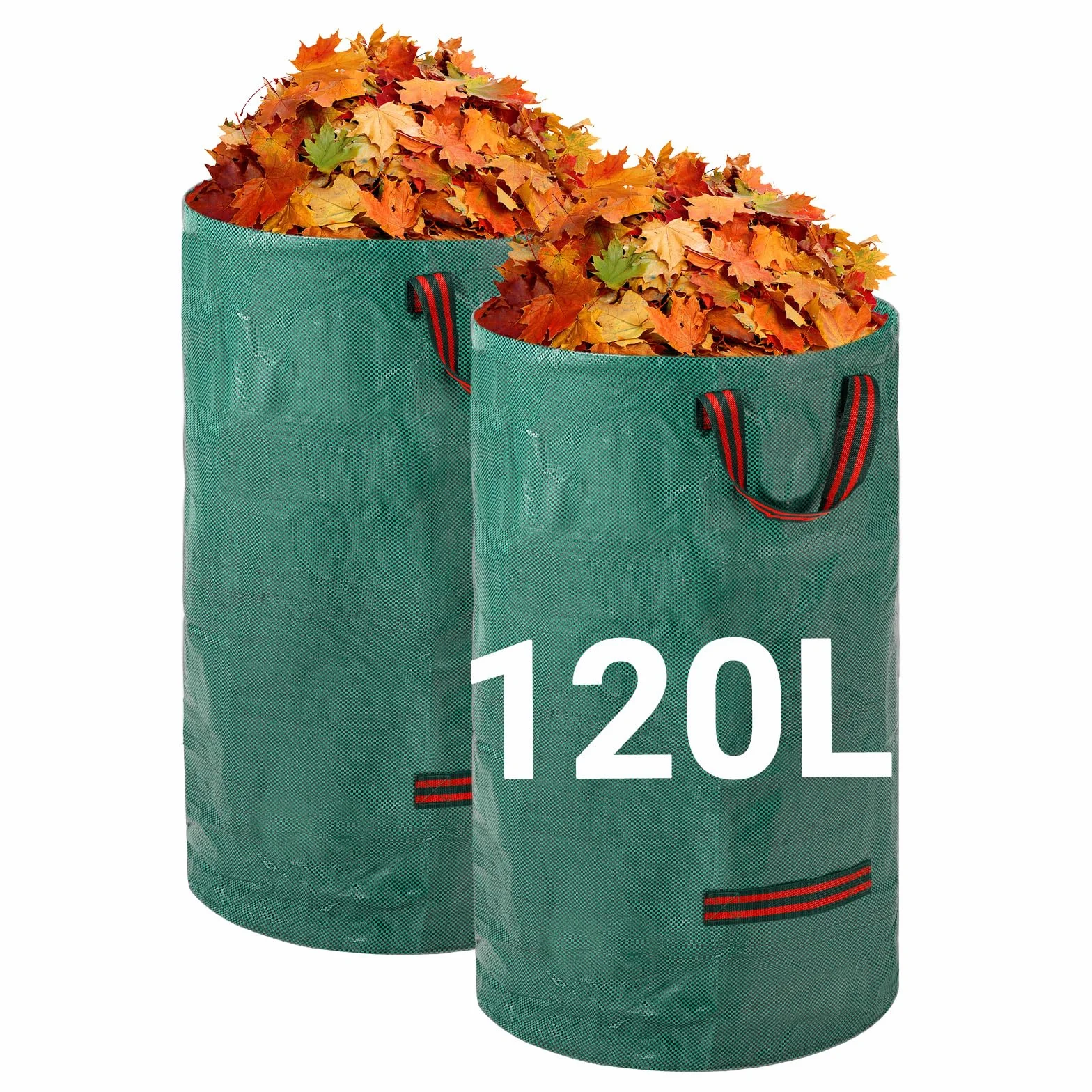 Velway worki na odpady ogrodowe 120 l x 2 paczki tkanina przemysłowa z uchwytami