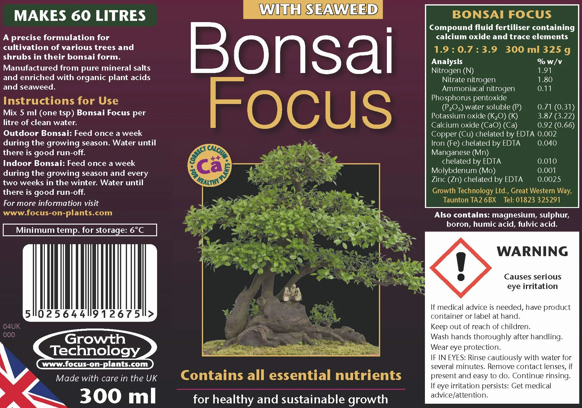 Bonsai Focus koncentrat nawozu płynnego 300 ml