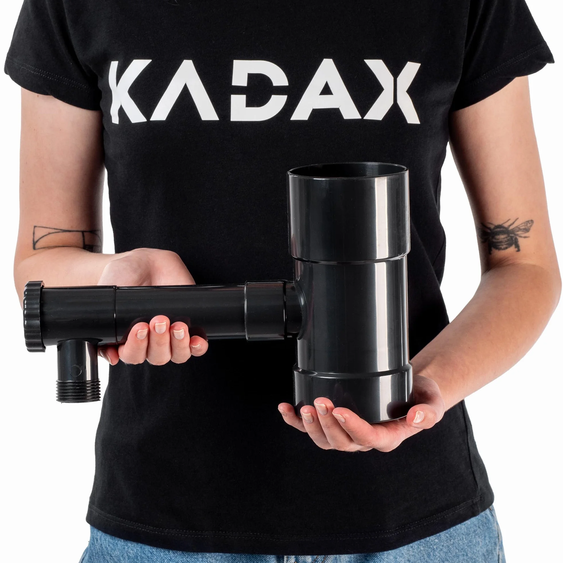 Kolektor na deszczówkę 80 mm, do rury spustowej, z zaworem, czarny