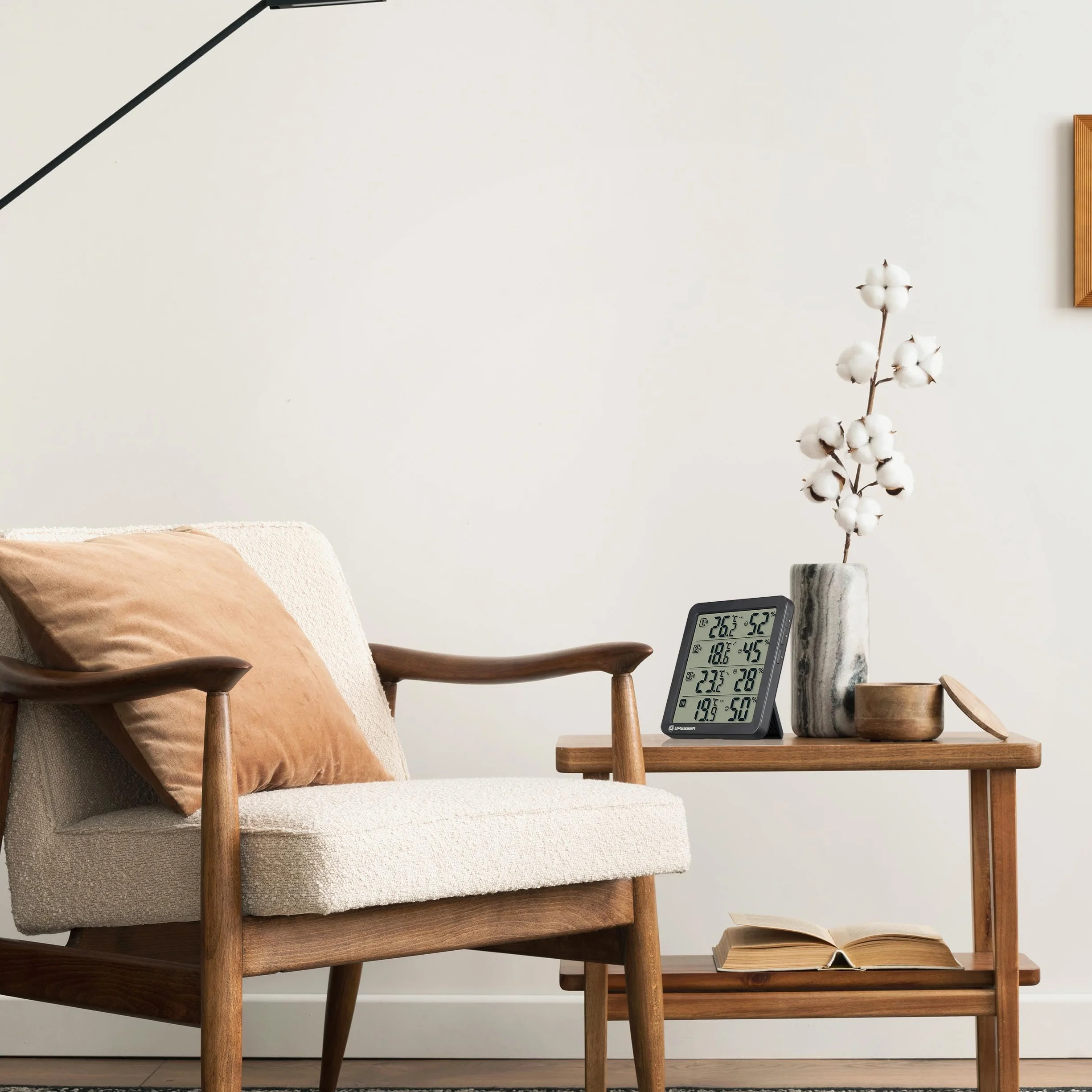BRESSER Quadro NV Termometr/higrometr czarny