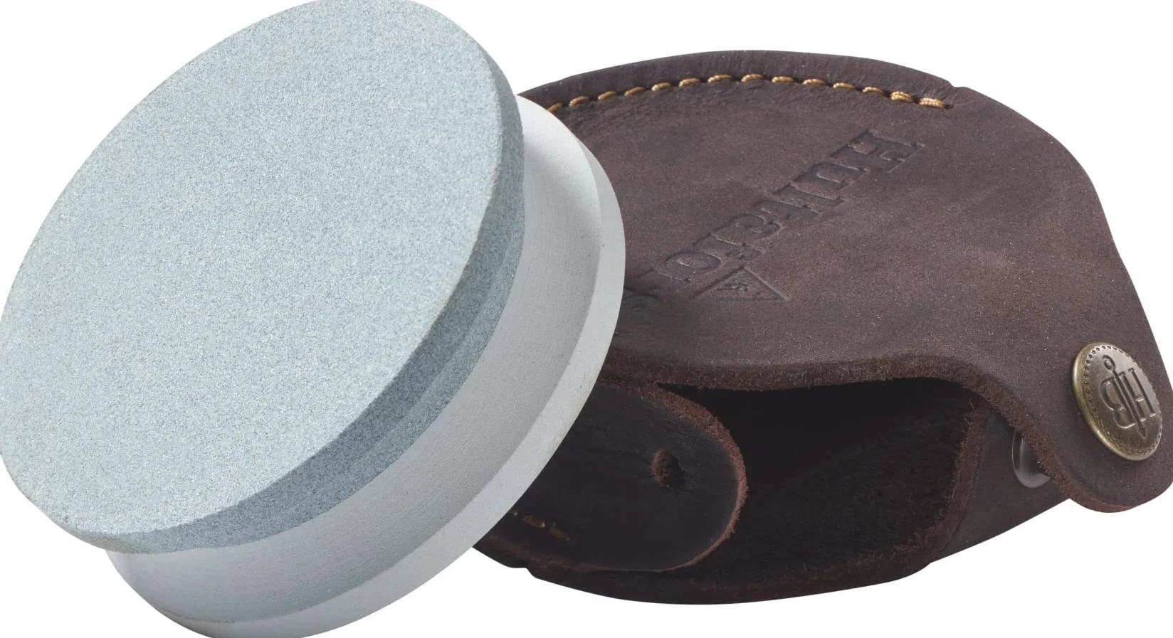 Hultafors Kamień szlifierski 840792, kamień szlifierski premium (ziarnistość 180/600) w eleganckim i wytrzymałym etui skórzanym