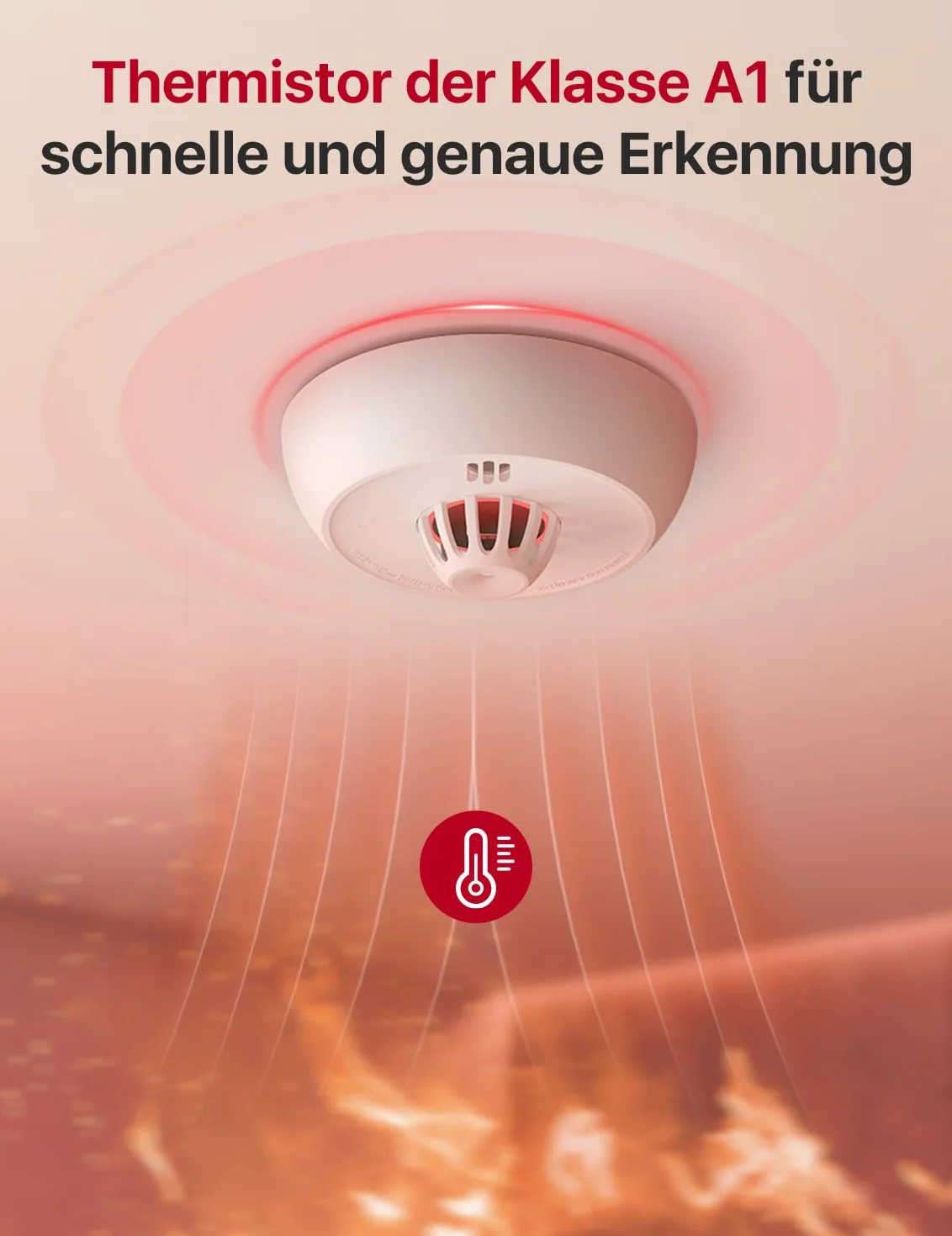 X-Sense Bezprzewodowy czujnik ciepła z uszczelnioną baterią 10-letnią i łatwą instalacją, czujnik ciepła kompatybilny ze stacją bazową, XH02-M, 2 sztuki