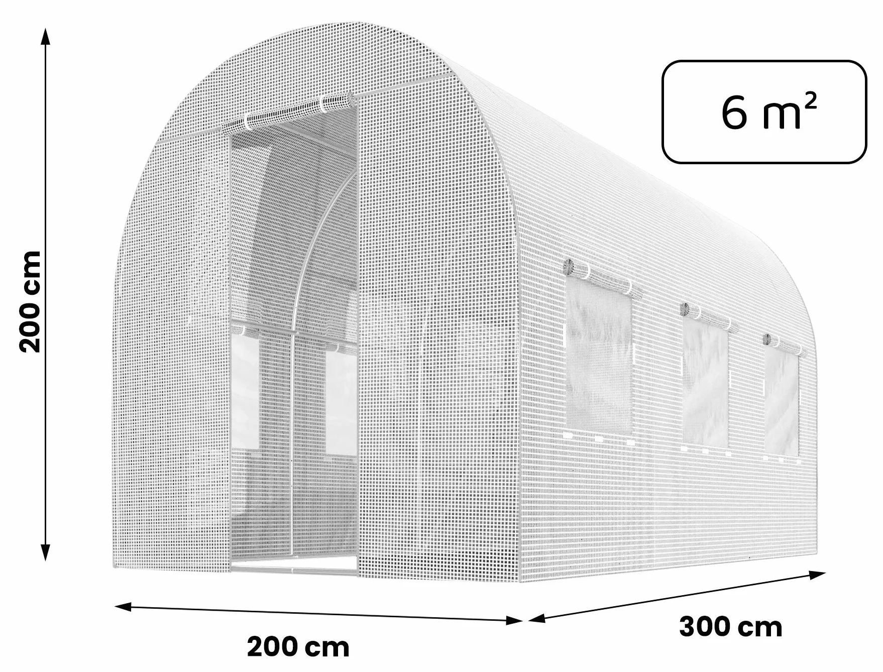 folia zamienna do tunelu foliowego, tunelu ogrodowego, szklarni, różne rozmiary (2 x 3 m)