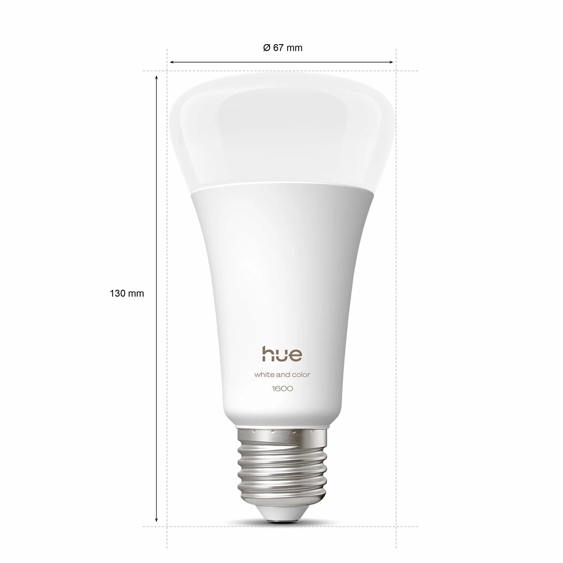 Żarów Philips Hue Smart LED A67, White and Color Ambiance, trzonek E27, 11,8 W, pełne spektrum światła 1000K–20000K, 1600 lumenów, przyciem, działa z Alexa, Google Assistant i Apple Home, op. 1 szt.