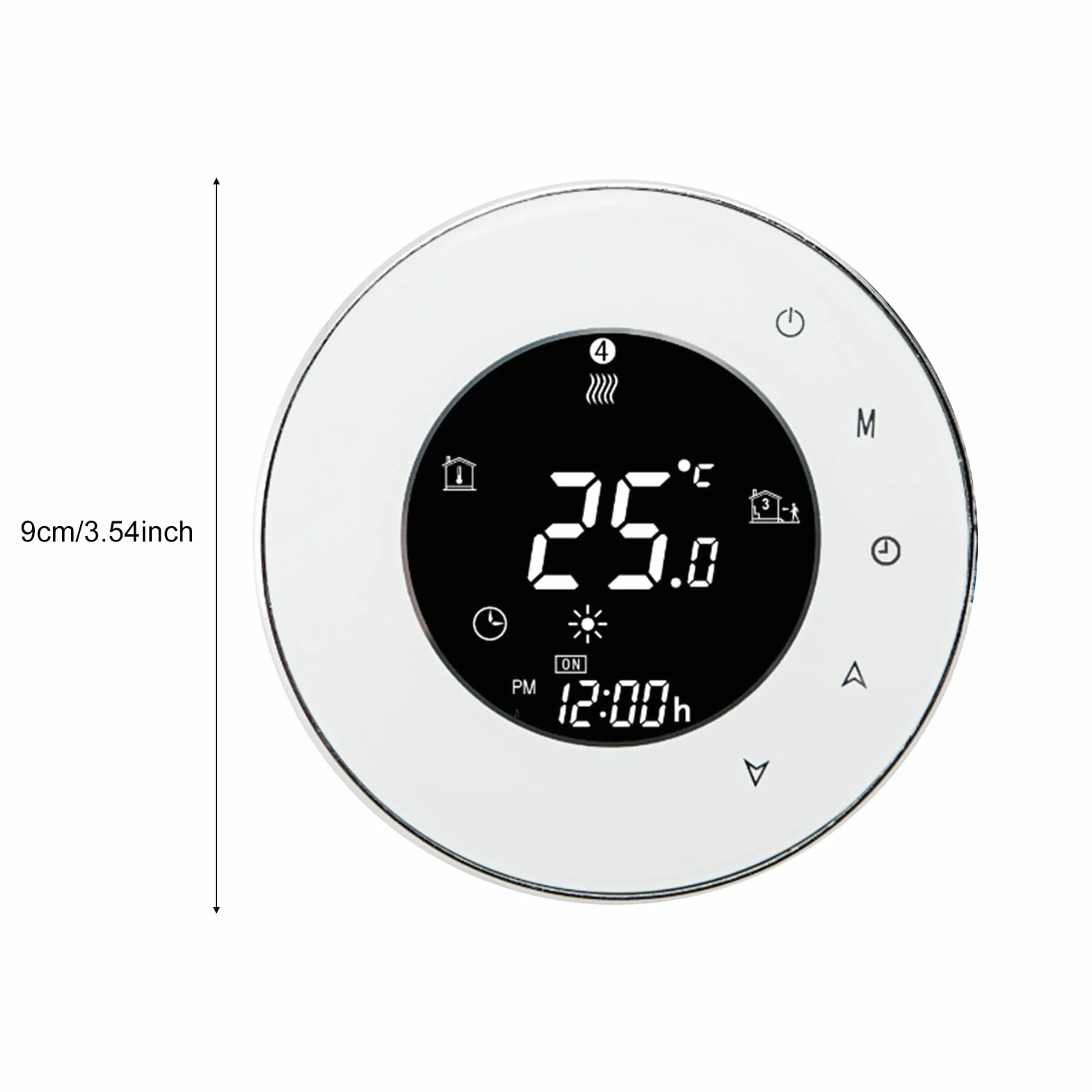Luocute Inteligentny Termostat Wi-Fi, Programowalny Sterownik Ogrzewania Bojlera z aplikacją Touch Control Zdalny Zakres 5-35°C, dokładność 0,5°C, do Domowego Systemu Ogrzewania z (WHITE)