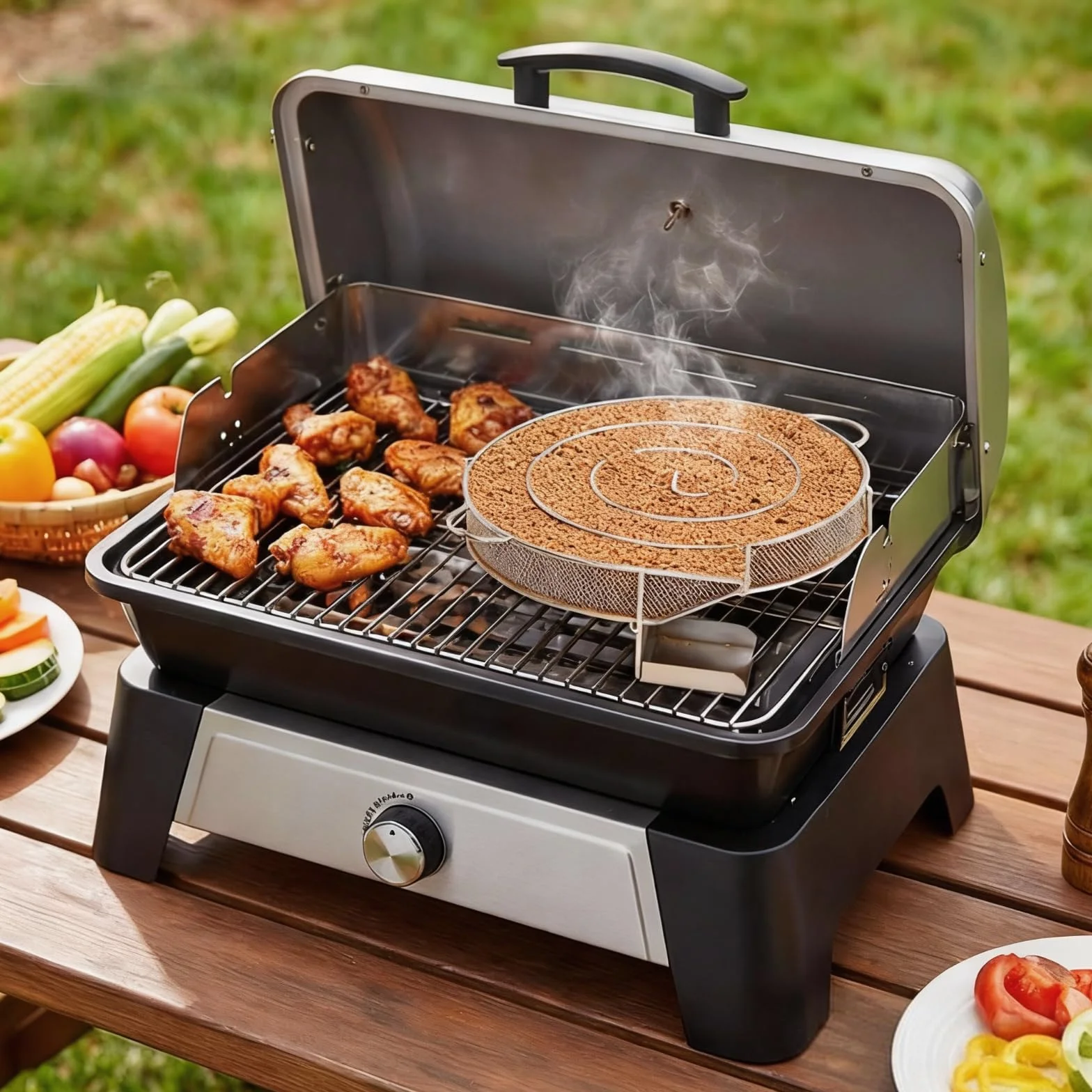 Generator dymu na zimno ze stali nierdzewnej do wędzarni BBQ z 2 haczykami i szczotką