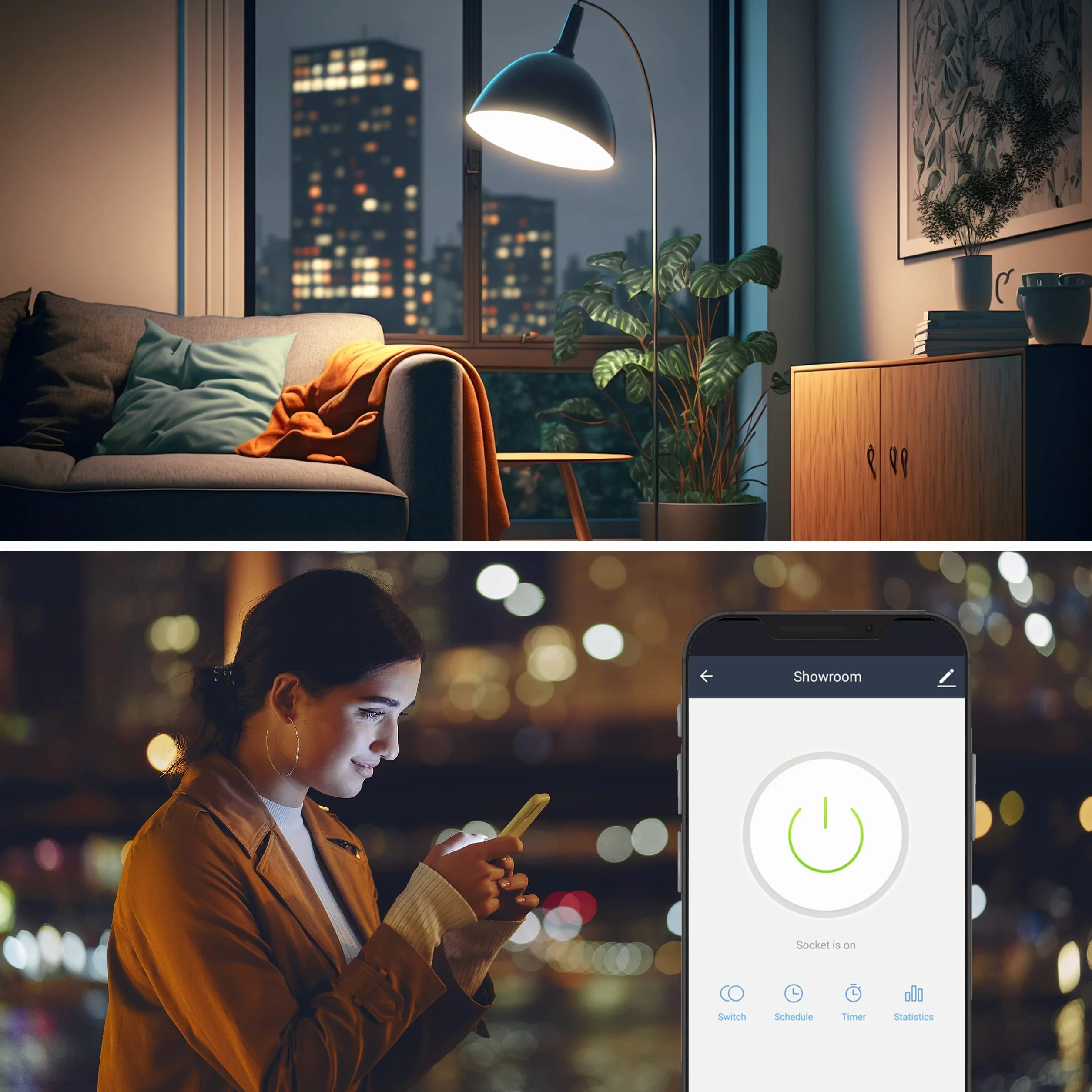 Nivian–Inteligentna wtyczka–Wifi 2.4 Ghz– do 16 A i 3680W – ochrona przeciwprzepięciowa i kontrola zużycia energii–Kompatybilny z Amazon Alexa i Google Home Remote Control z APP Tuya
