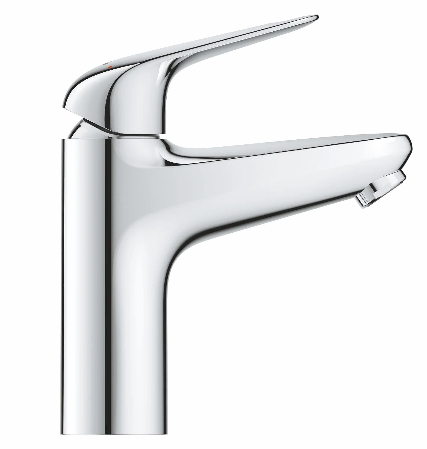 GROHE Swift, energooszczędna bateria umywalkowa, zimna woda w pozycji środkowej (kran do umywalki, wysokość 18 cm, z odpływem pop-up, z narzędziem 3 w 1, łatwa instalacja), chrom, 24329001