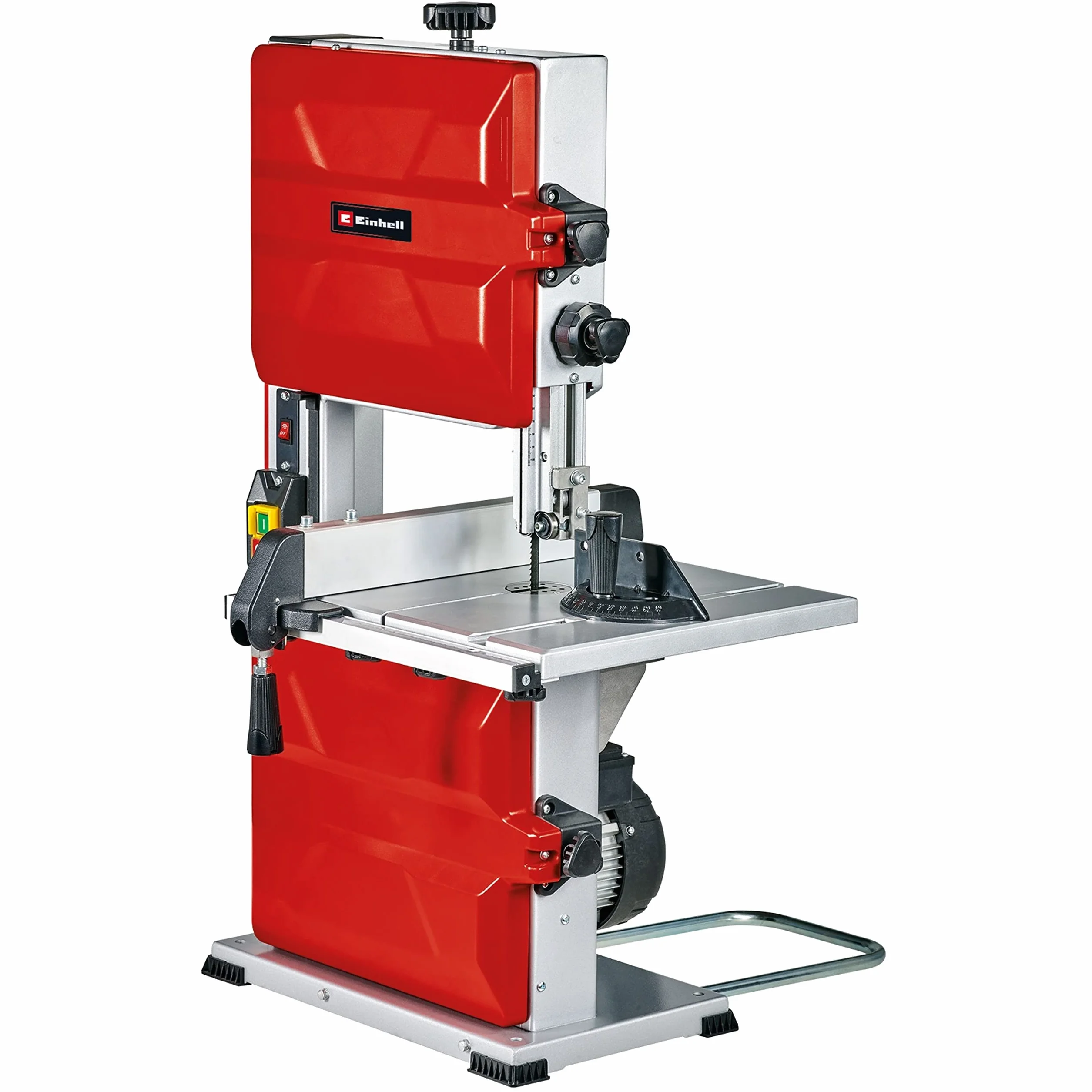 Einhell Piła taśmowa TC-SB 245 L (400 W, maks. prędkość piły 726 m/min, szerokość przepustu 245 mm, maks. wysokość cięcia 101 mm, nachylony stół do piły, ogranicznik równoległy i kątowy, przyłącze