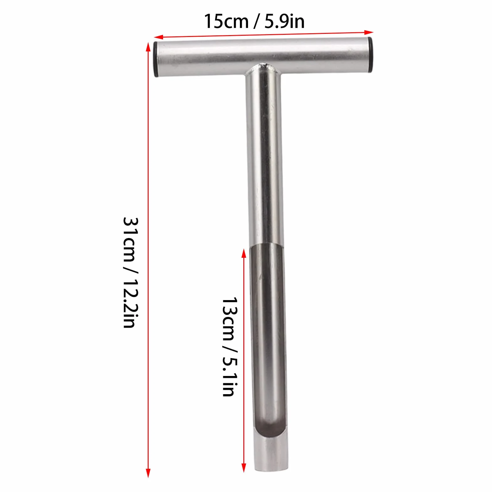 Sonda do próbkowania gleby ze stali nierdzewnej 304, uchwyt T, 30 cm