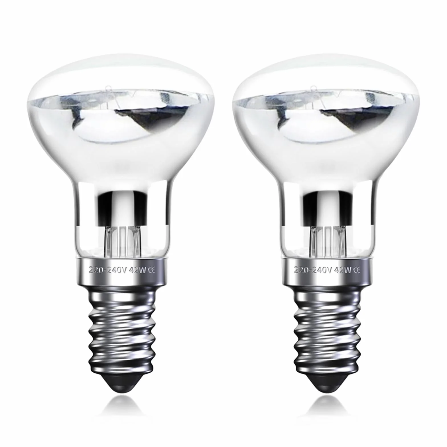 Żarówka lawowa Klarlight 42 W, E14, mała oprawka Edisona (SES), odblaskowa, ciepłe światło 2800 K, niskie zużycie energii (40 watów), ściemniana (2 sztuki)