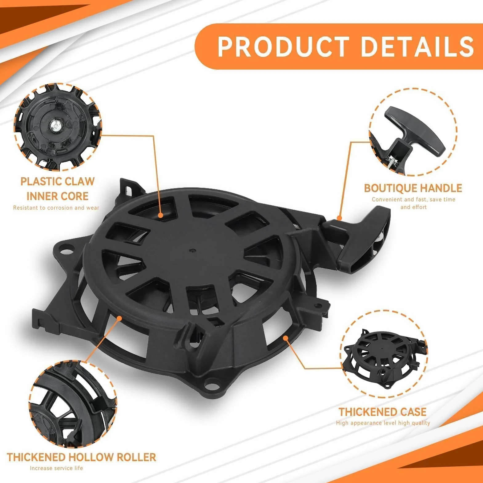 Agatige Zespół rozrusznika do odrzutu do Honda GC190 GCV190 28400‑Z0M‑801