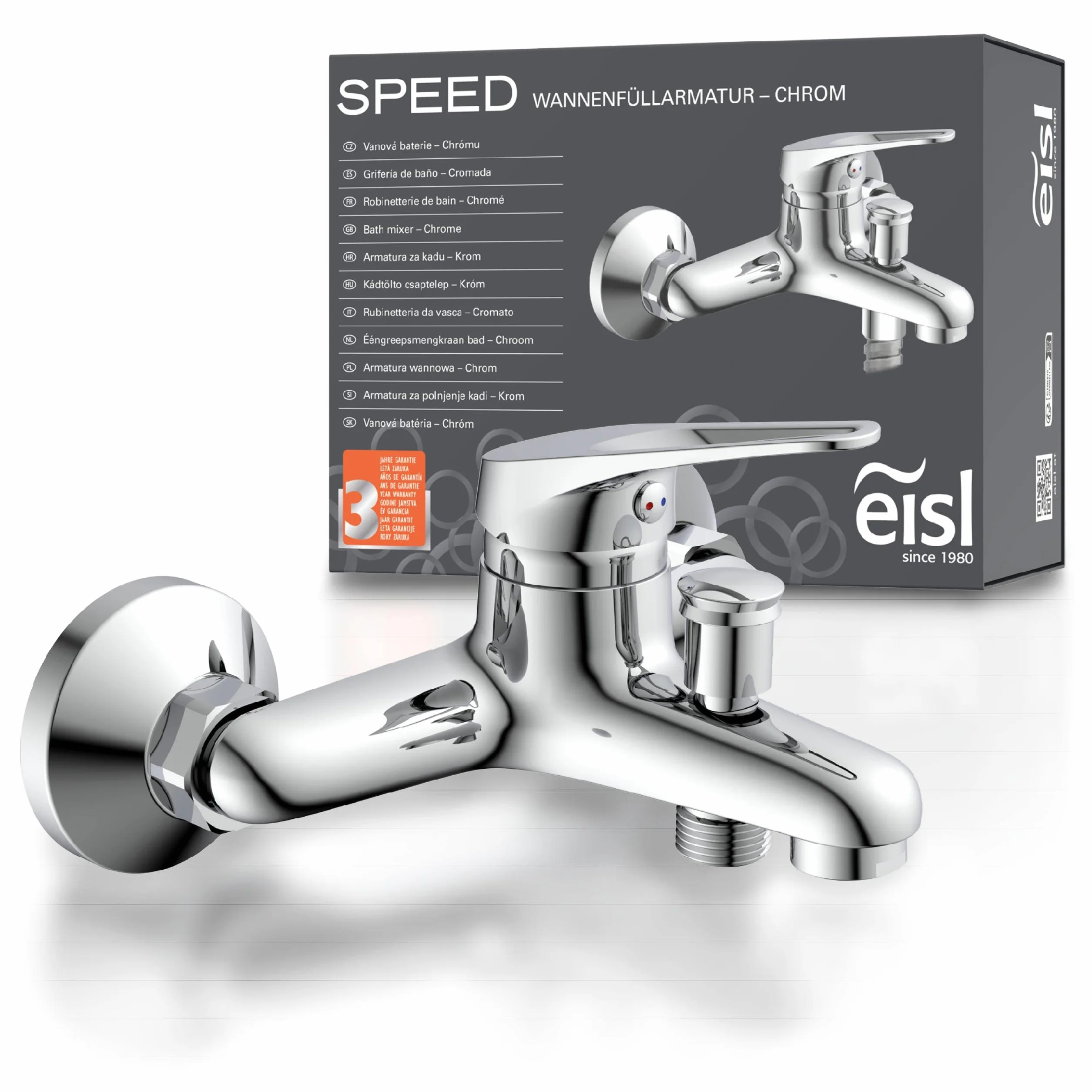 EISL NI023SCR bateria jednouchwytowa i prysznicowa Speed, chromowana