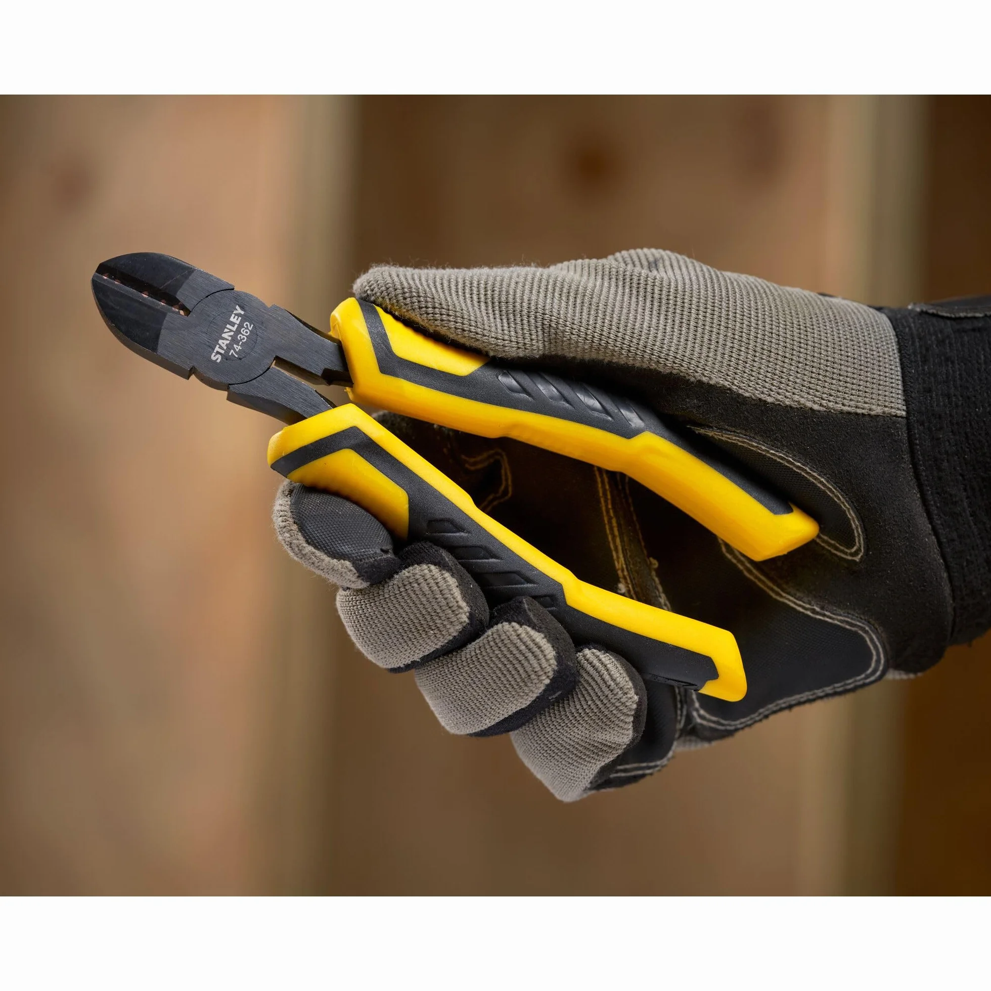 Stanley STHT0-74362 Tools 074362 ControlGrip ukośne szczypce tnące 150 mm, żółty/czarny