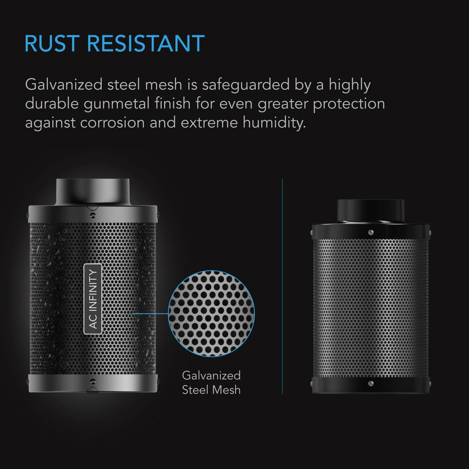 AC Infinity Air Carbon Filter 6"mit Premium Australian Virgin Charcoal, für Inline-Kanalventilator, Geruchskontrolle, Grow Rooms