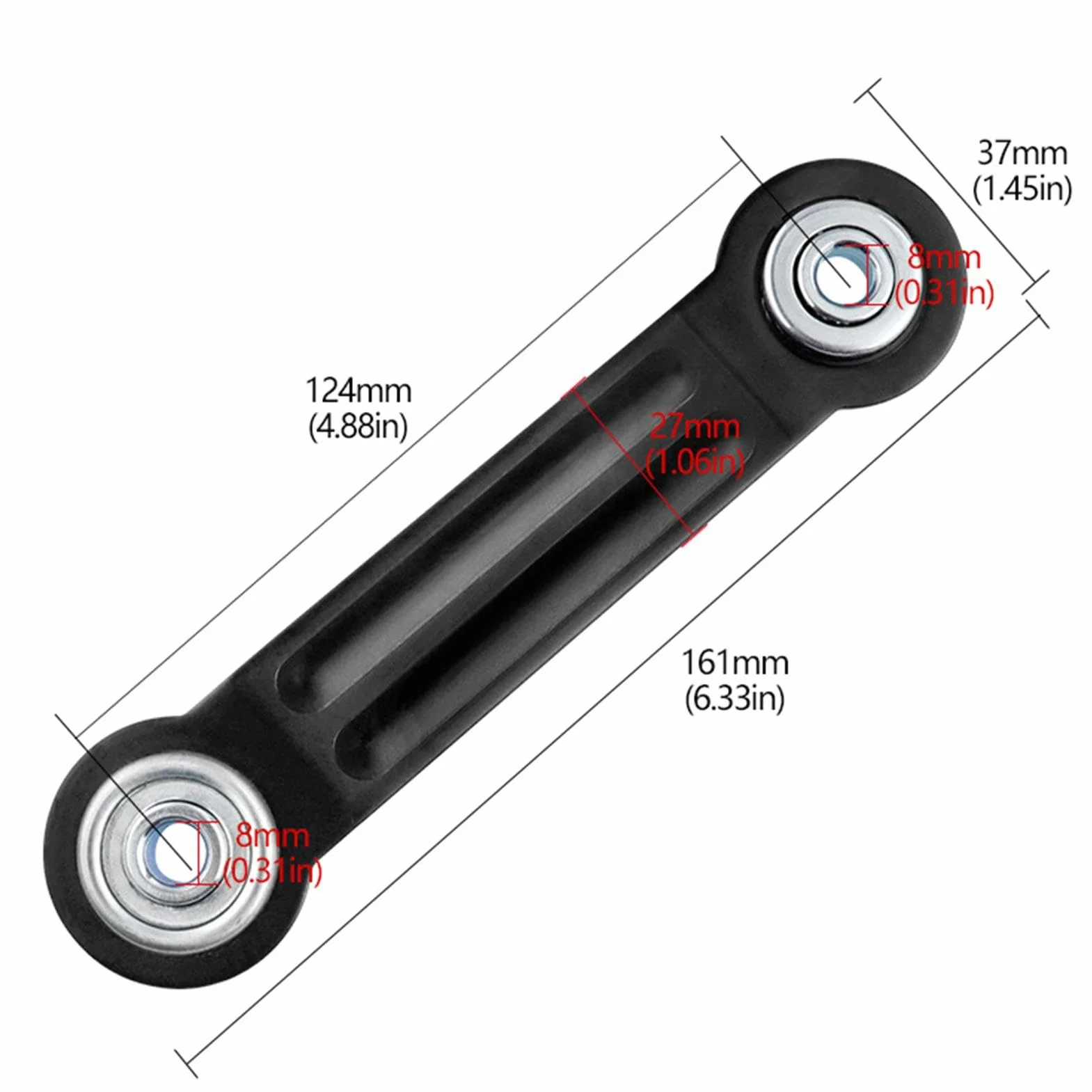 Patio Glider Replacement Bearing Bracket Hardware Arm for Garden Bench Rocking Chairs 6.34x1.46x0.2 inches