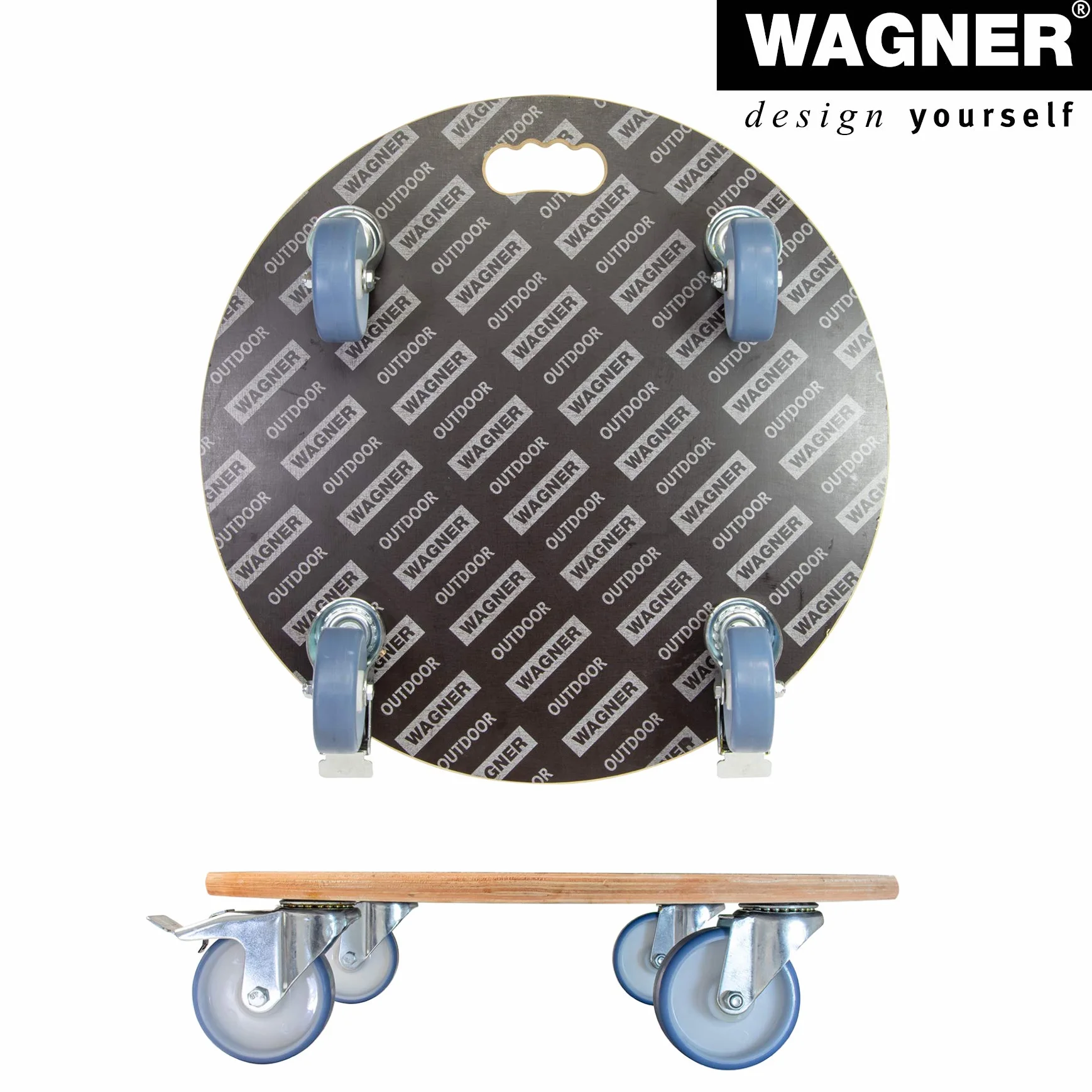 Wagner Multiroller Maxigrip Podstawka na Kółkach Brązowa 58 x 14,5 cm