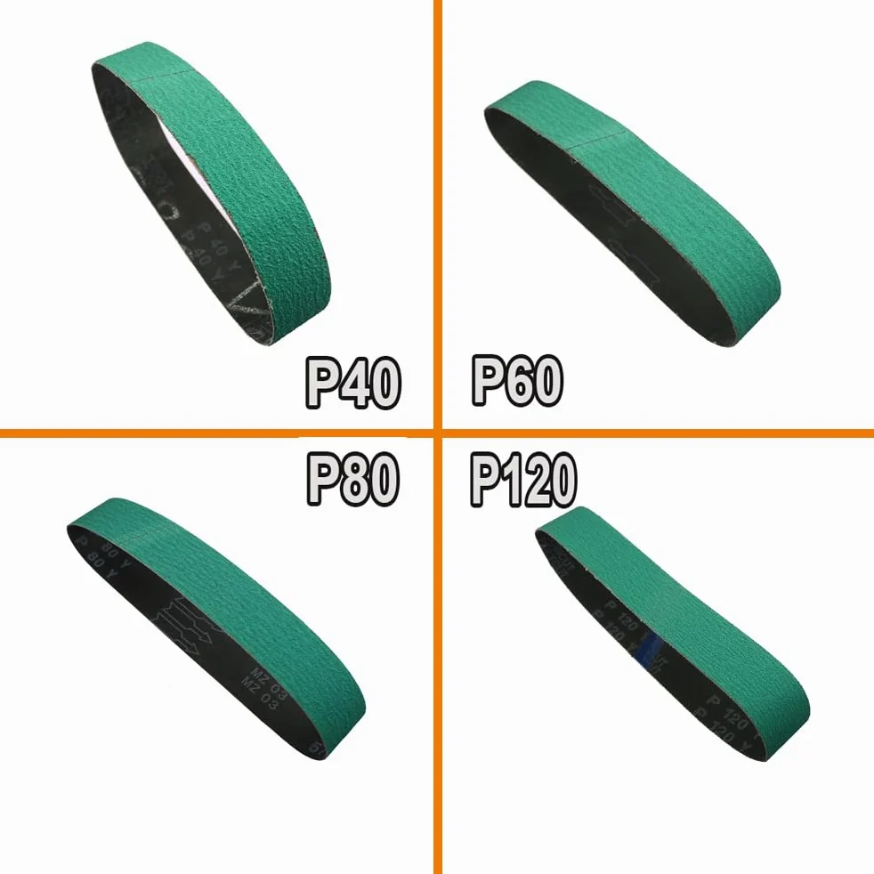 4 paski szlifierskie z tlenku cyrkonu – 686 x 50 mm Z/O taśmy szlifierskie do obróbki metalu, wszechstronne i łatwe w montażu (80 oczek)