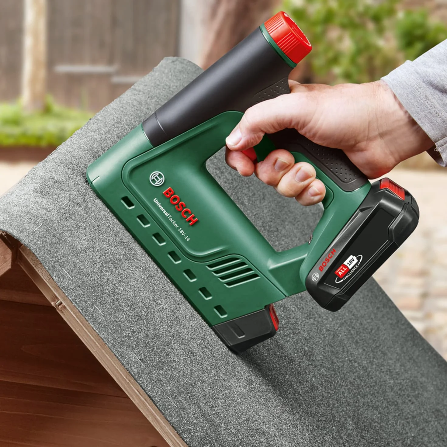 Bosch Universaltacker 18V-14 Zszywacz, Czarny/Zielony, Do 14 mm