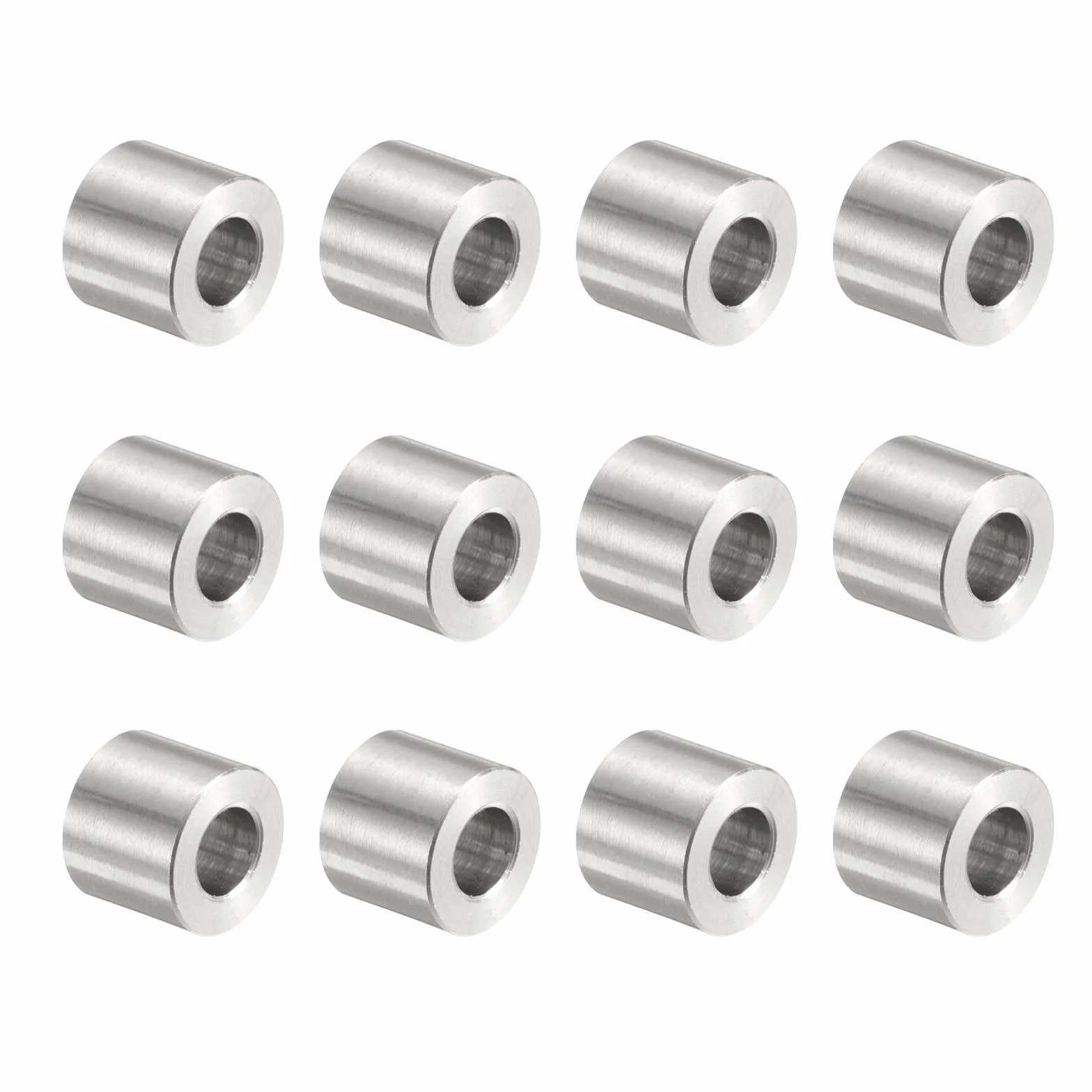 QUARKZMAN 12 sztuk dystansowy ze stali nierdzewnej 6,2 mm otwór x 12 mm OD x 10 mm długość tuleja śrubowa proste wykończenie okrągły metalowy element dystansowy do śrub śrub i prętów M6