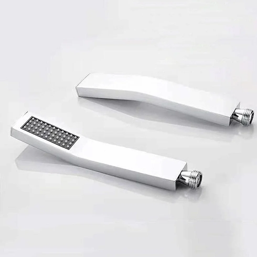 Dwufunkcyjny mikser zestaw prysznicowy kwadratowe deszczownice słuchawki prysznicowe zestaw luksusowy deszczownica prysznic zestaw combo do łazienki-chrom-A_25.4 cm (b 40.6 cm)