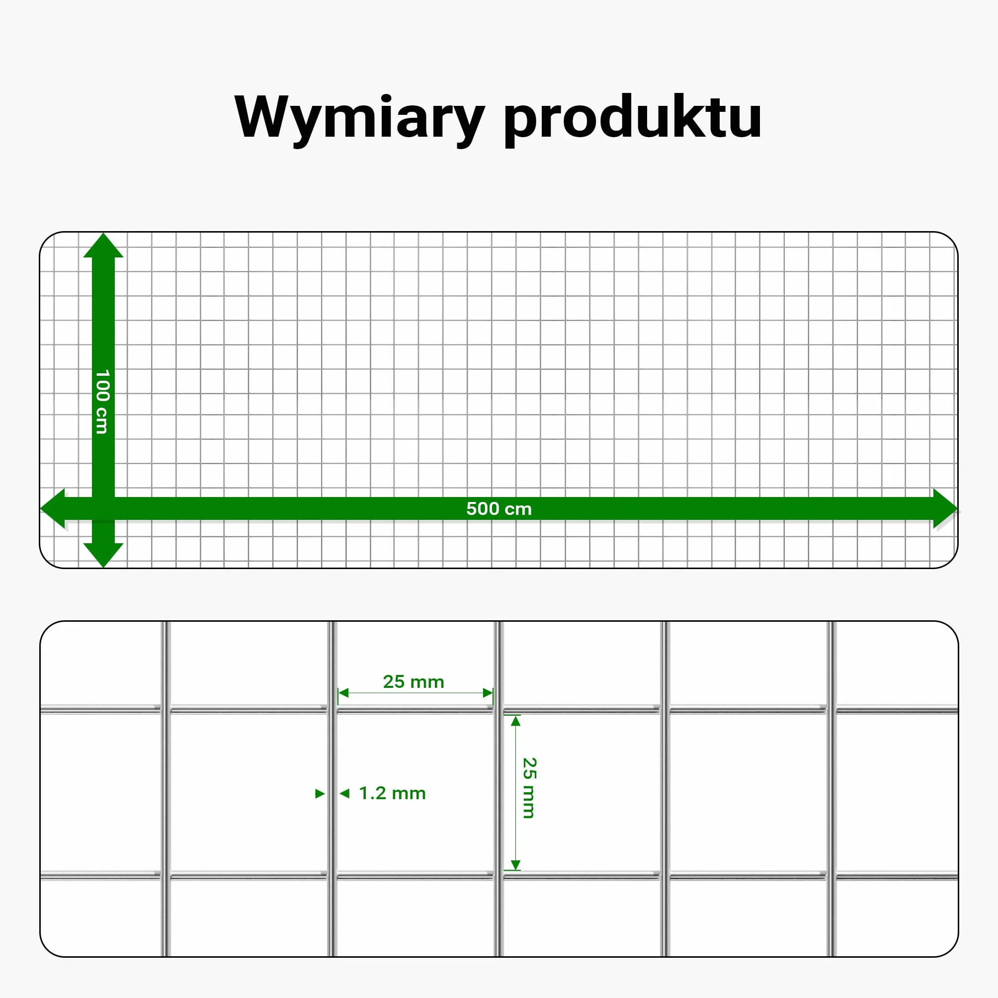Wiltec Siatka ogrodzeniowa ocynkowana 1 x 5 m, stalowa siatka leśna na woliery i gryzonie, drut 1,2 mm, oczka 25 x 25 mm, trwała ochrona dla upraw i ogrodów
