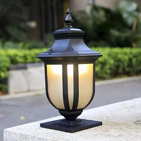 E27 Led Zewnętrzny Ogród Oświetlenie Krajobrazu Kolumna Lampa Czołowa Wodoodporna Europejska Aluminiowa Kinkiet Oświetlenie Zewnętrzne