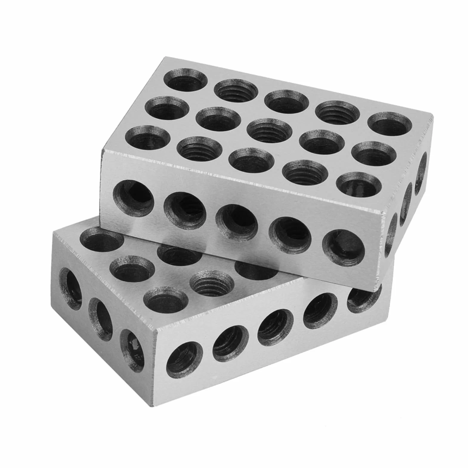2Pcs 25X50X75Mm Blocks 23, Parallelblock Machinist Block Holes Milling Parallel Clamping Block Milling Machine Accessories