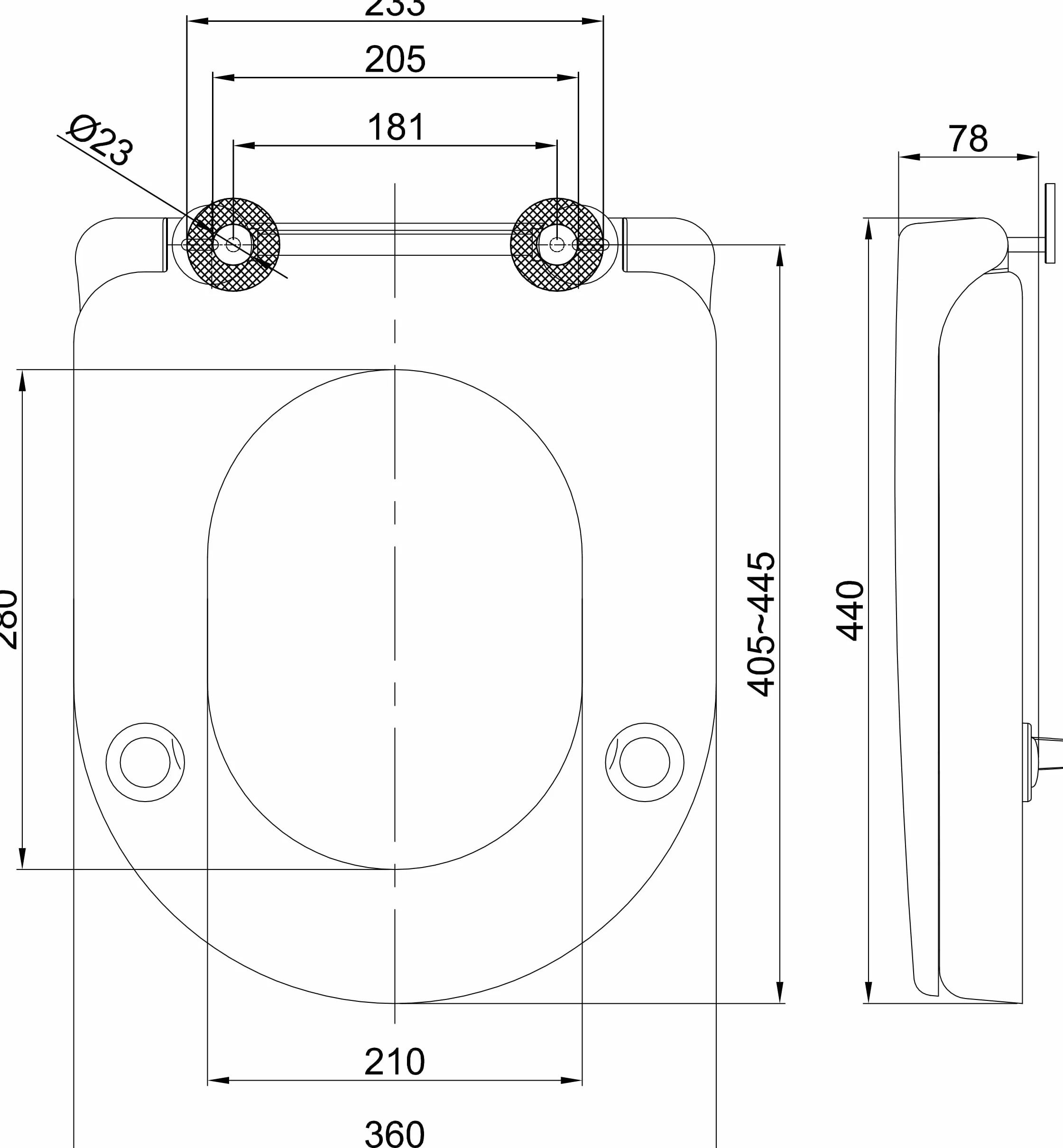 Grünblatt Deska sedesowa Health Care, higieniczna z podwyższeniem 5 cm, wolnoopadająca, duroplast