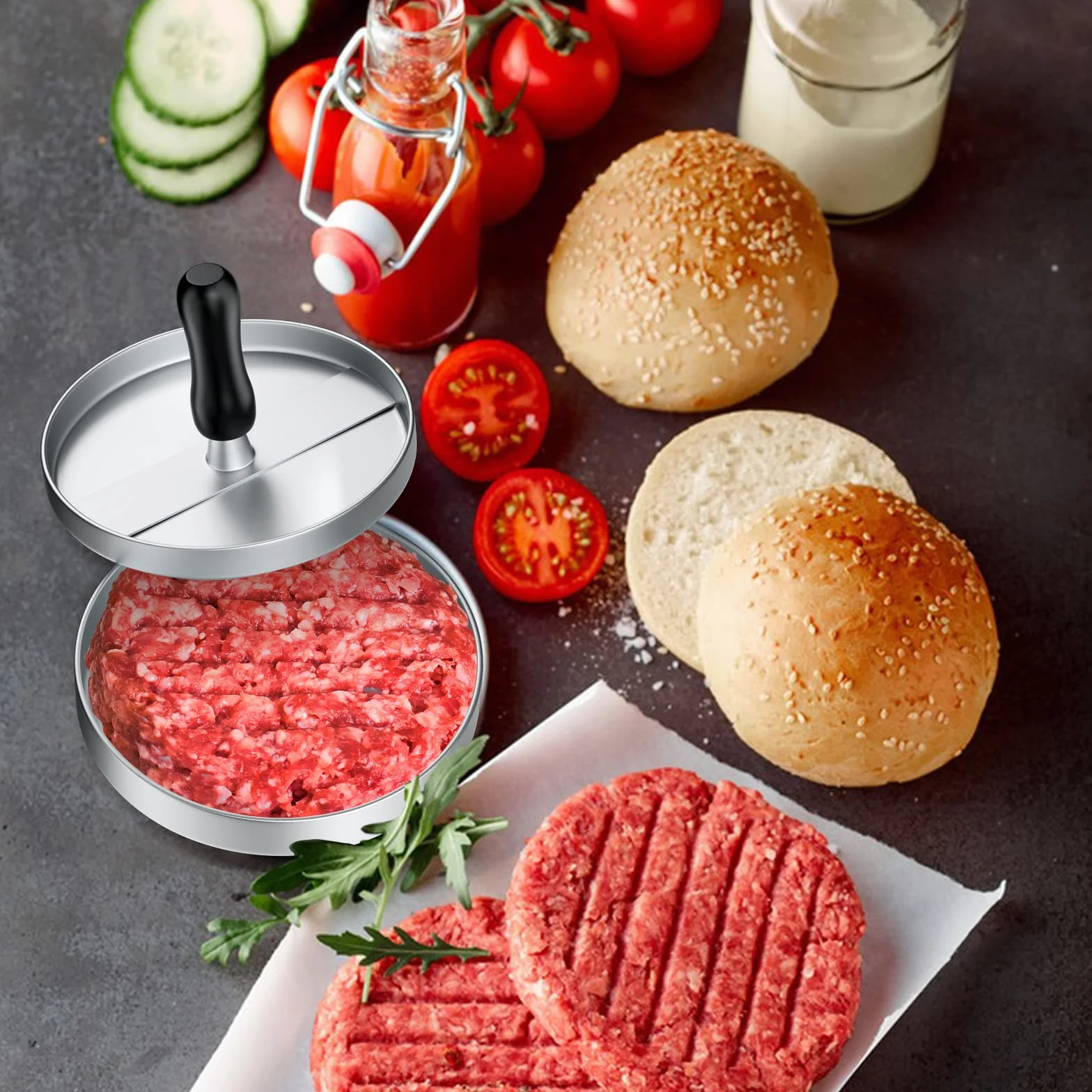 Ceisazira Prasa do Burgerów i Hamburgerów z Odlewu Aluminiowego do Pieczenia