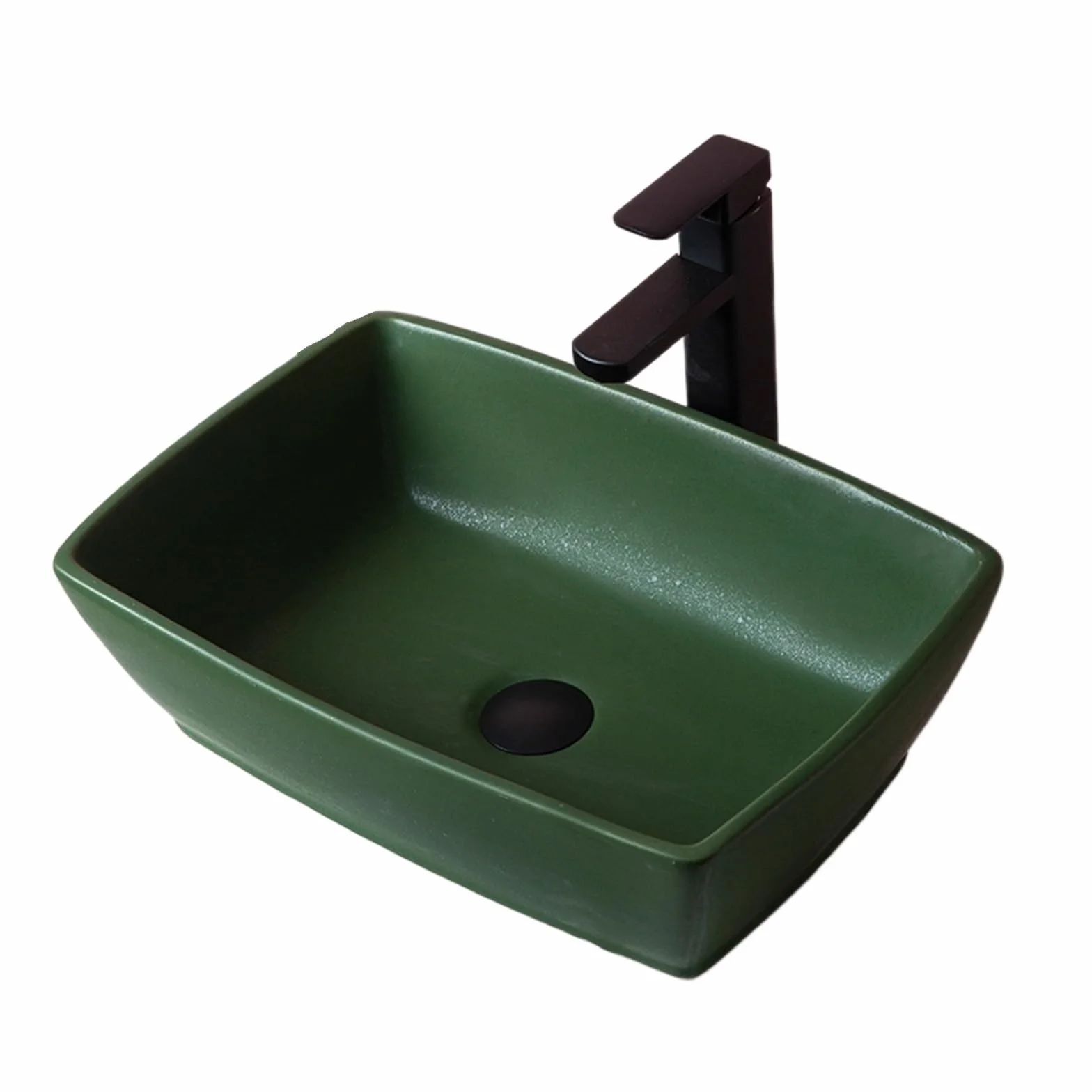 Prostokątna Umywalka Nablatowa, Minimalistyczna Porcelanowa Umywalka Artystyczna, Ceramiczna Umywalka Nablatowa, Rozmiar Greenone