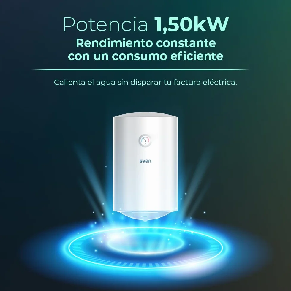 Svan Elektryczny termos pionowy 30 litrów ST3001S. Instalacja pionowa, 1500 W, łącznie z zestawem montażowym, rezystor ze stali nierdzewnej, biały, energooszczędny klasy C