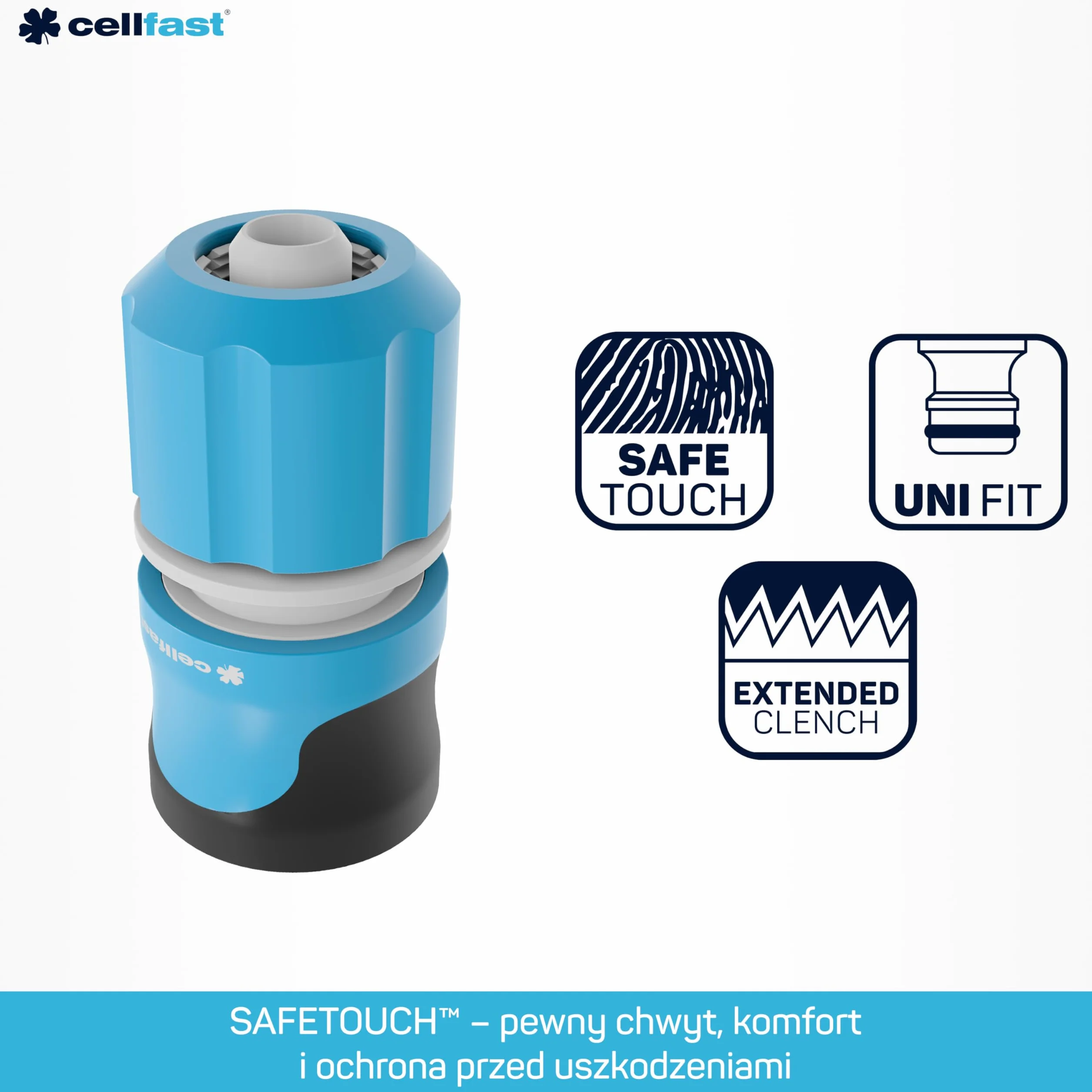 Cellfast Szybkozłącze ENERGO™ 1/2" 5/8" do węża ogrodowego PC/ABS