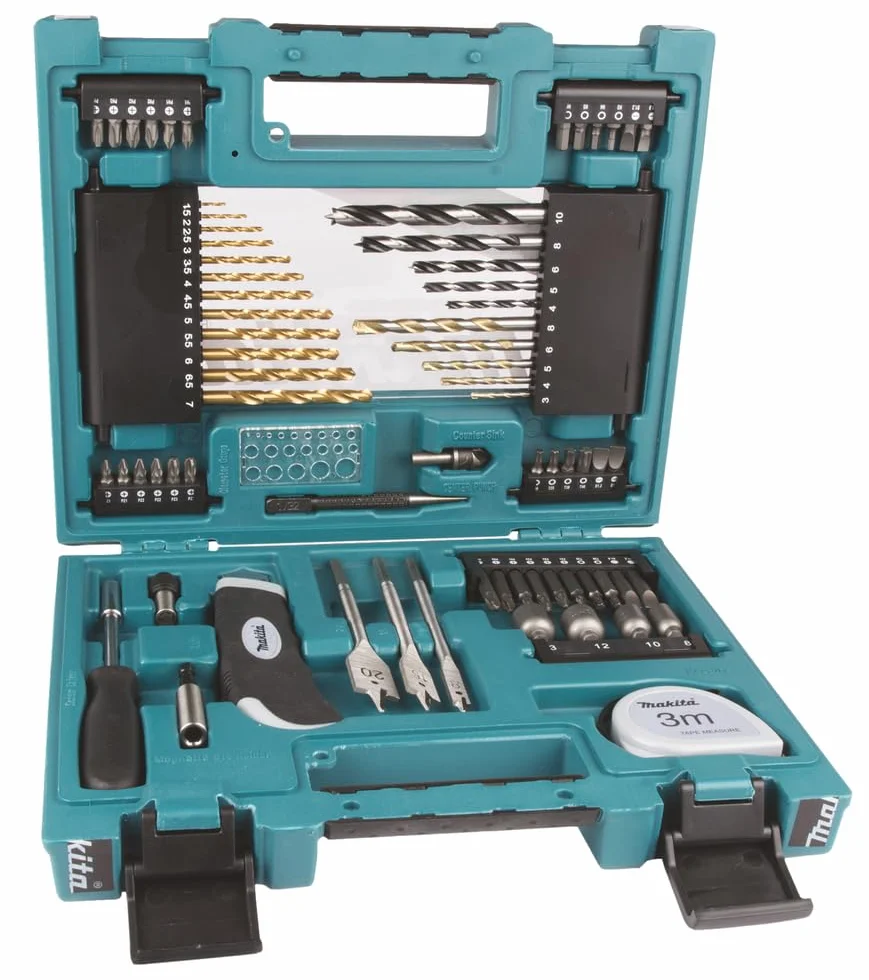 Makita D-37144 Zestaw Wierteł i Bitów, Wielokolorowy, 127 mm/71 Elementów