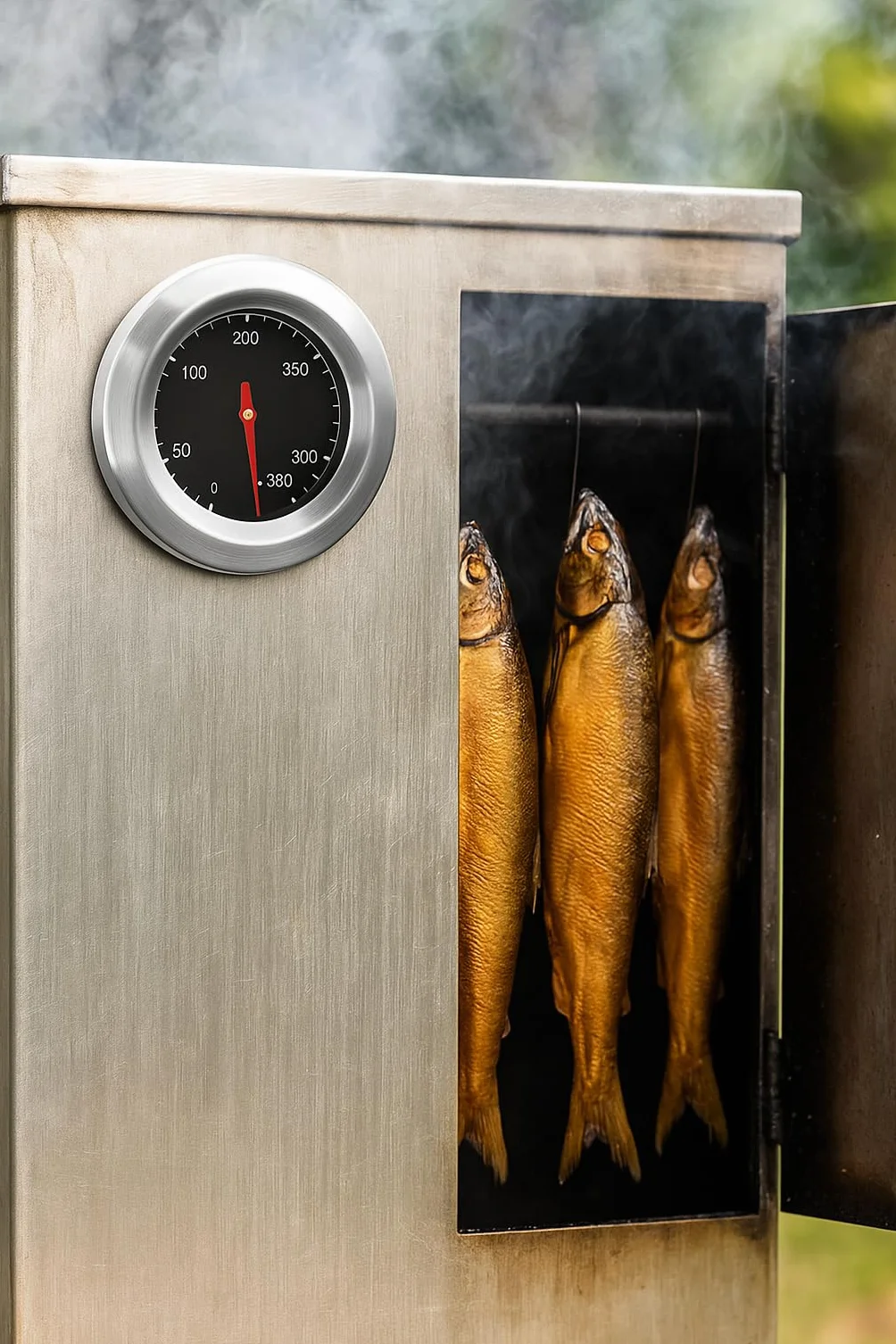 Termometr do grilla ze stali nierdzewnej, odporny na temperaturę, Ø 7,5 cm, 10°C - 400°C