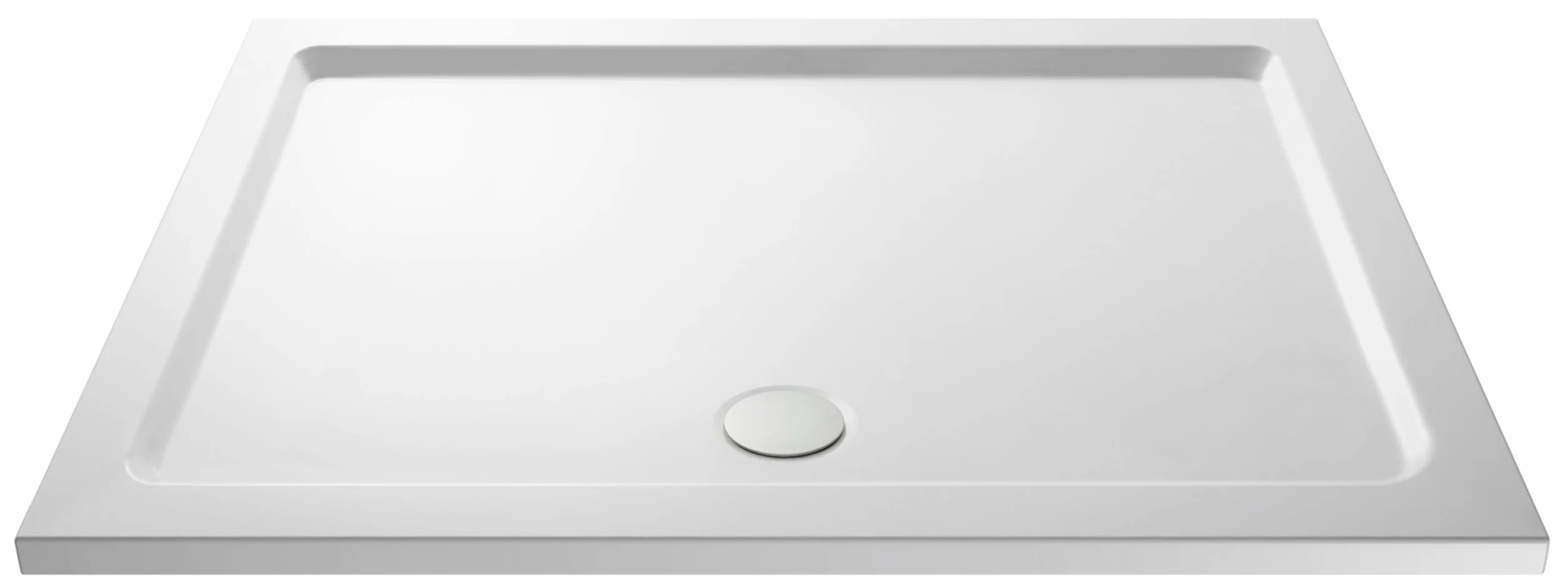 Pearlstone prostokątny brodzik prysznicowy (odpady nie są dołączone) - 1300 mm x 800 mm - biały