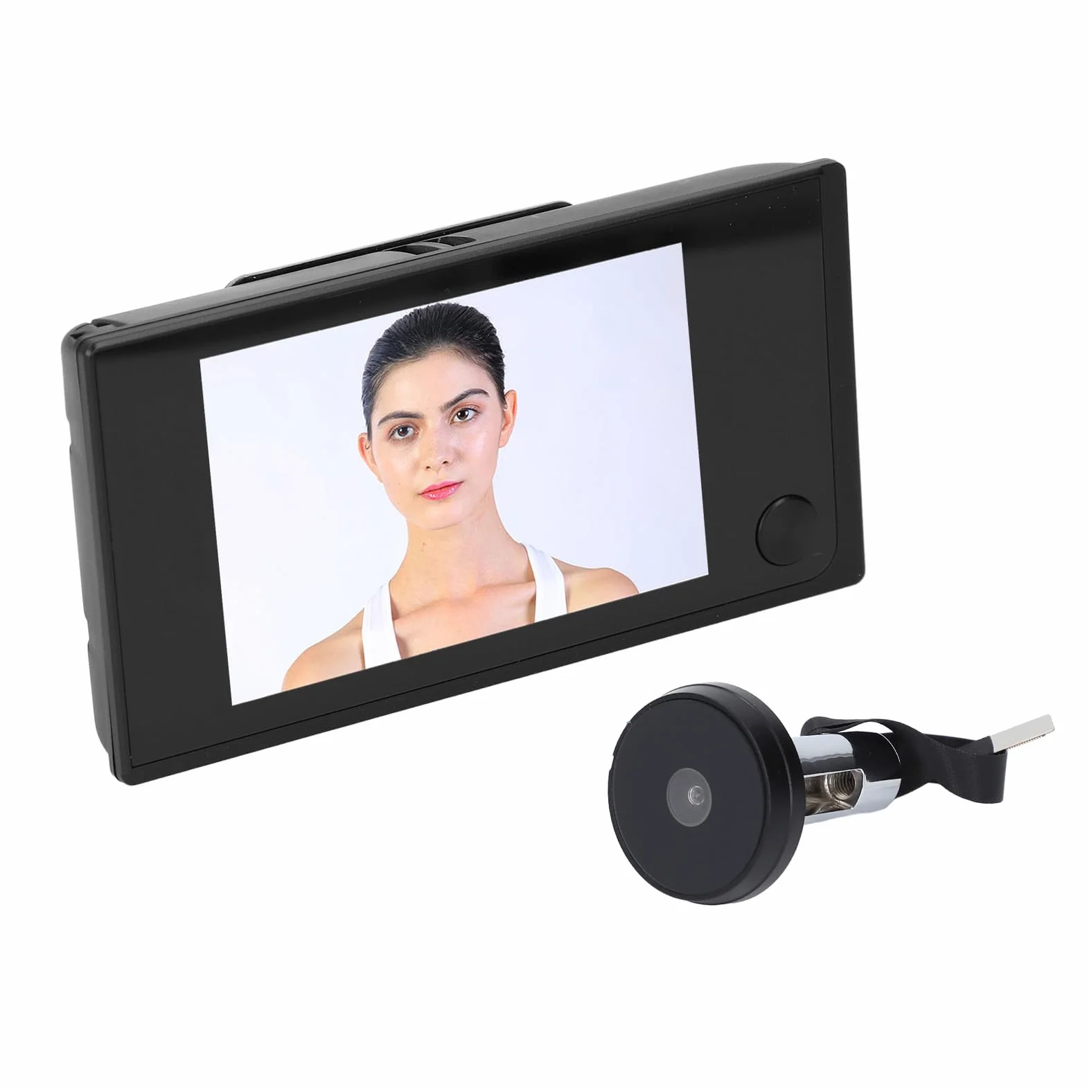 Cyfrowy Wizjer do Drzwi z Kolorowym Ekranem LCD 3,5 Cala, Dzwonek do Drzwi z Wizjerem, Kamera na podczerwień z Szerokokątnym Kątem 120° 1 MP dla Bezpieczeństwa w Domu