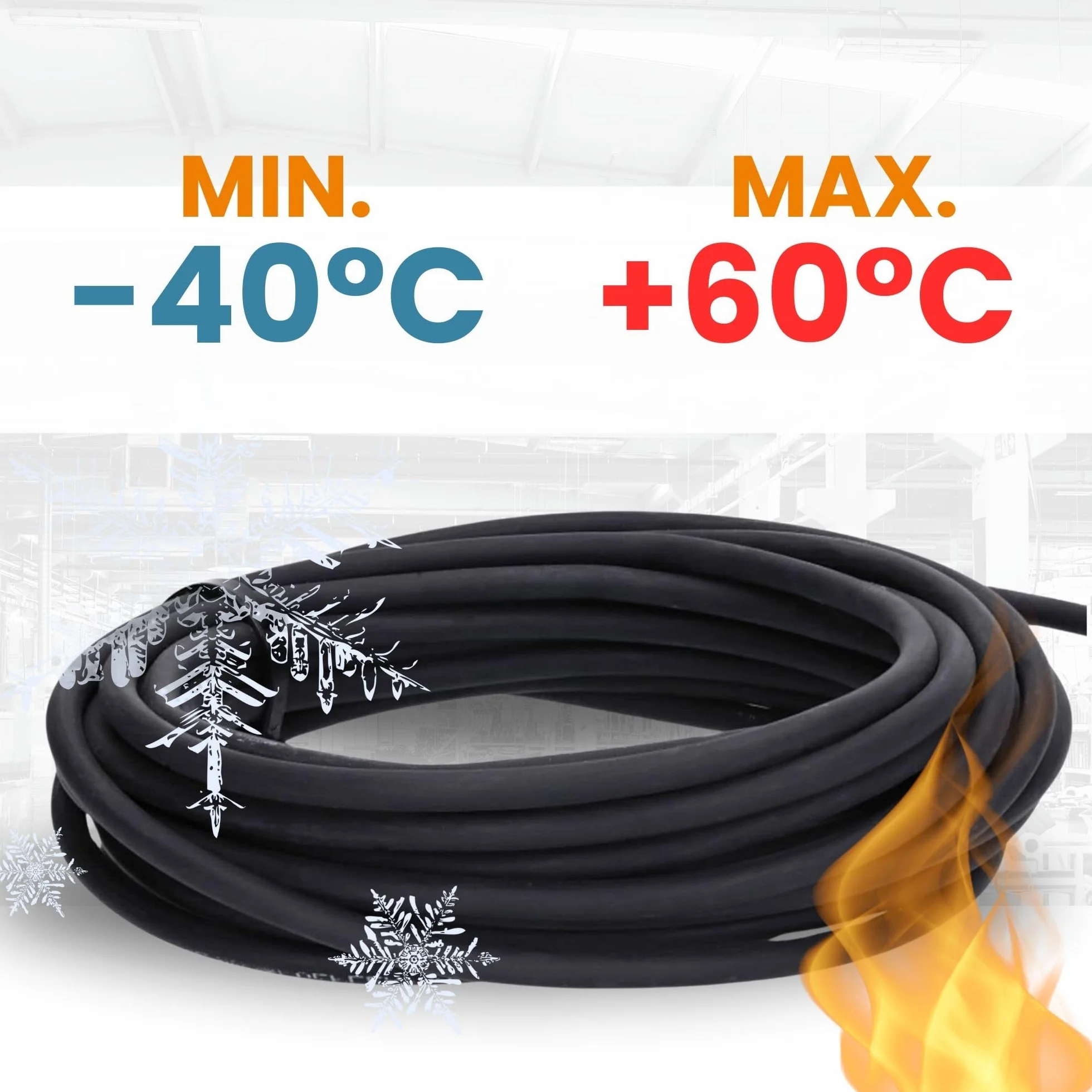 10 metrów Lapp 1600152 H07RN-F 7 x 2,5 mm², przewód gumowy, elastyczny z przewodem ochronnym, odporny na promieniowanie UV, do użytku na zewnątrz, odporny na olej, trudnopalny, przewód przyłączeniowy