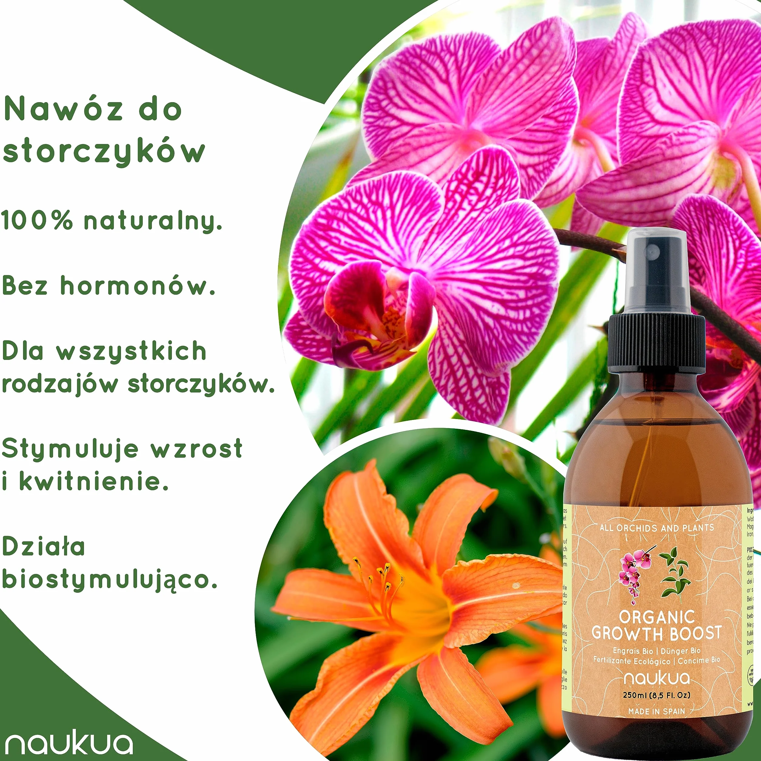 Organiczny Nawóz w Płynie z Orchidei 250ml - Naturalny Spray Gotowy Do Użycia