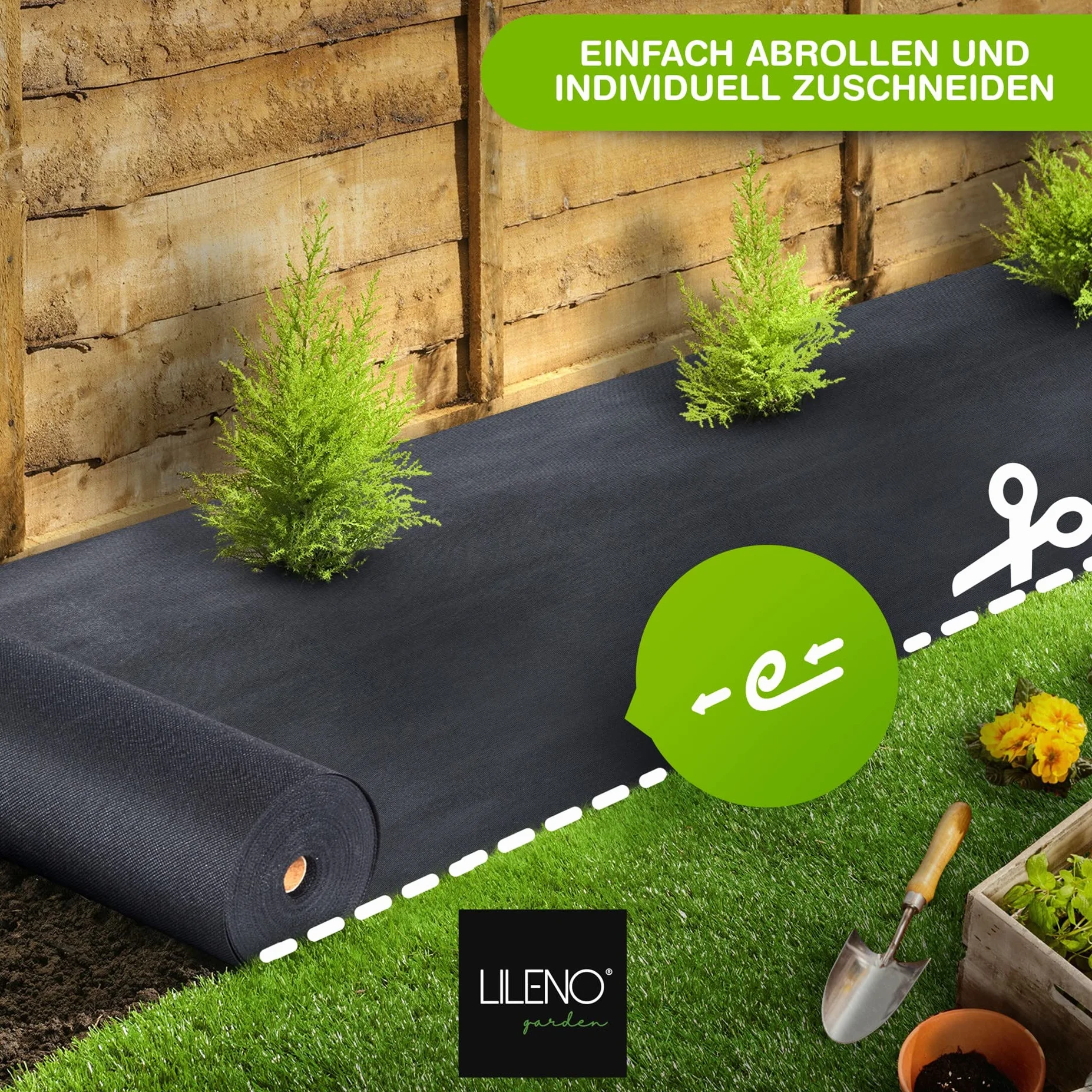 LILENO HOME Włóknina przeciw chwastom 150 g/m² 100 m² odporna na rozdarcie UV