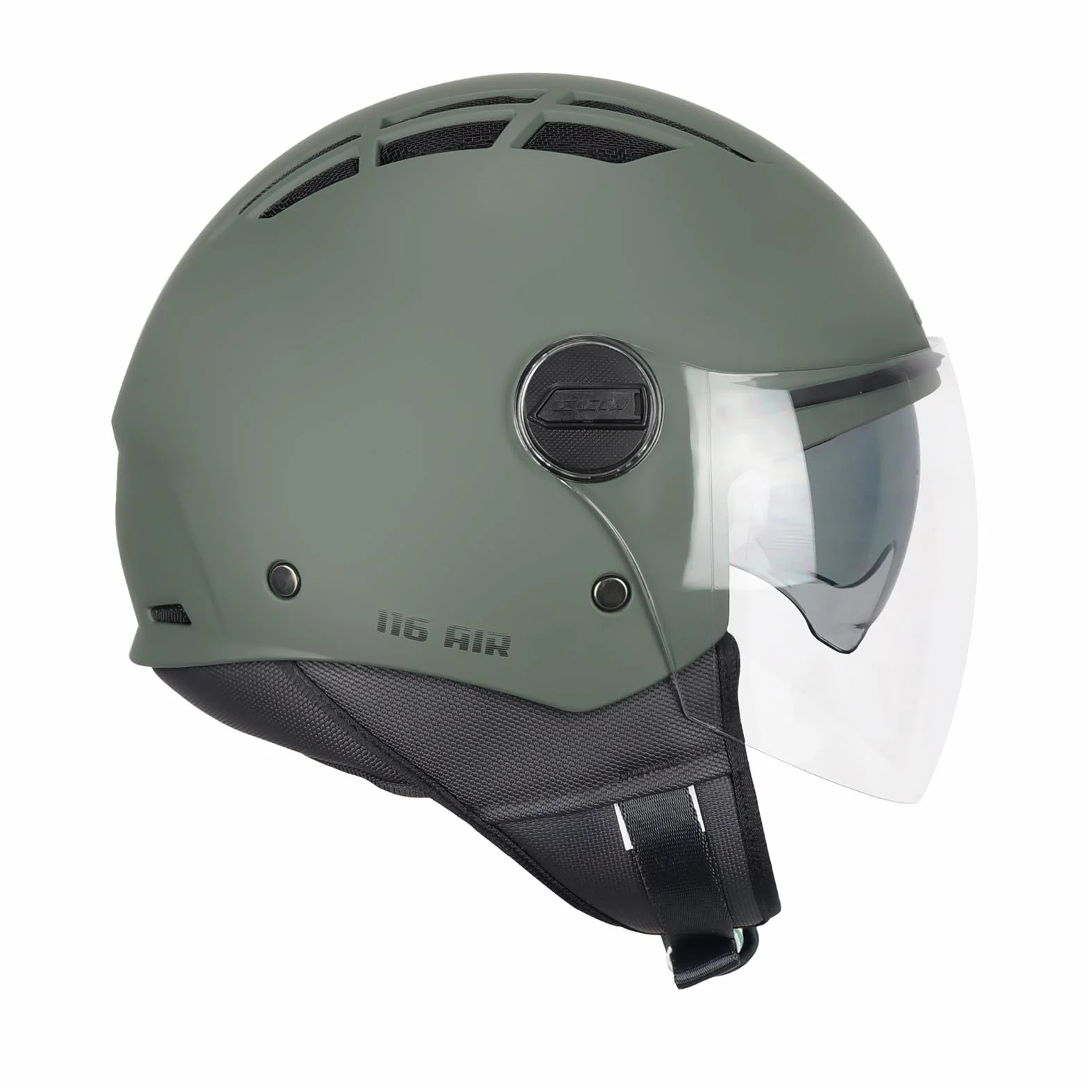 CGM Kask otwarty 116A AIR MONO zielony matowy XXXL 65-66 cm