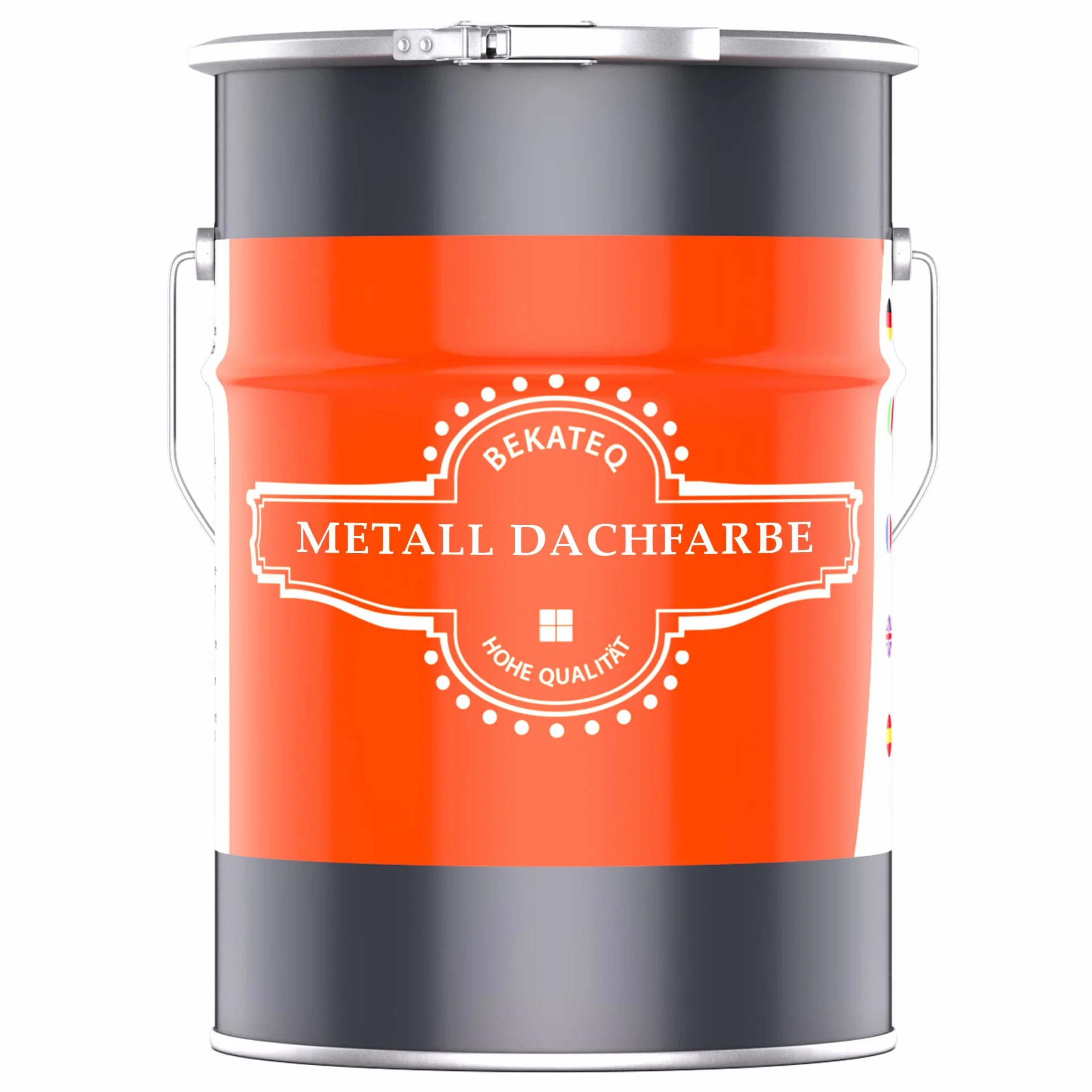 BEKATEQ LS-580 farba dachowa 3 w 1 szary beton 5 l jedwabisty połysk do metalowego dachu