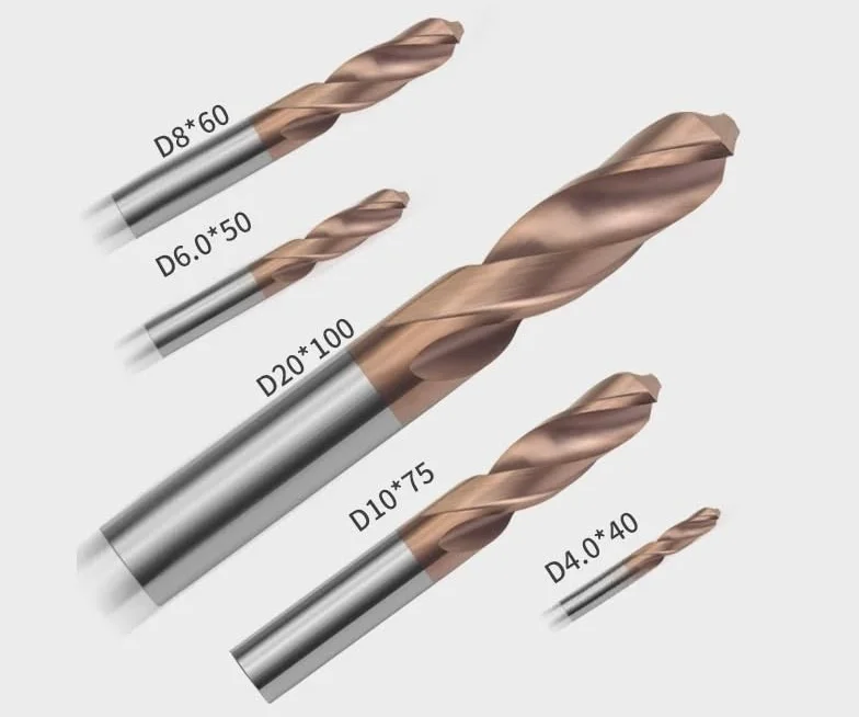 1/5/10 szt. Bit powlekany 58 stopni ze stali wolframowej D1.8 ~ D3.9 40L wiertła kręte z węglików spiekanych do CNC wiercenie w metalu frez palcowy(5PCS,D3.9x40)