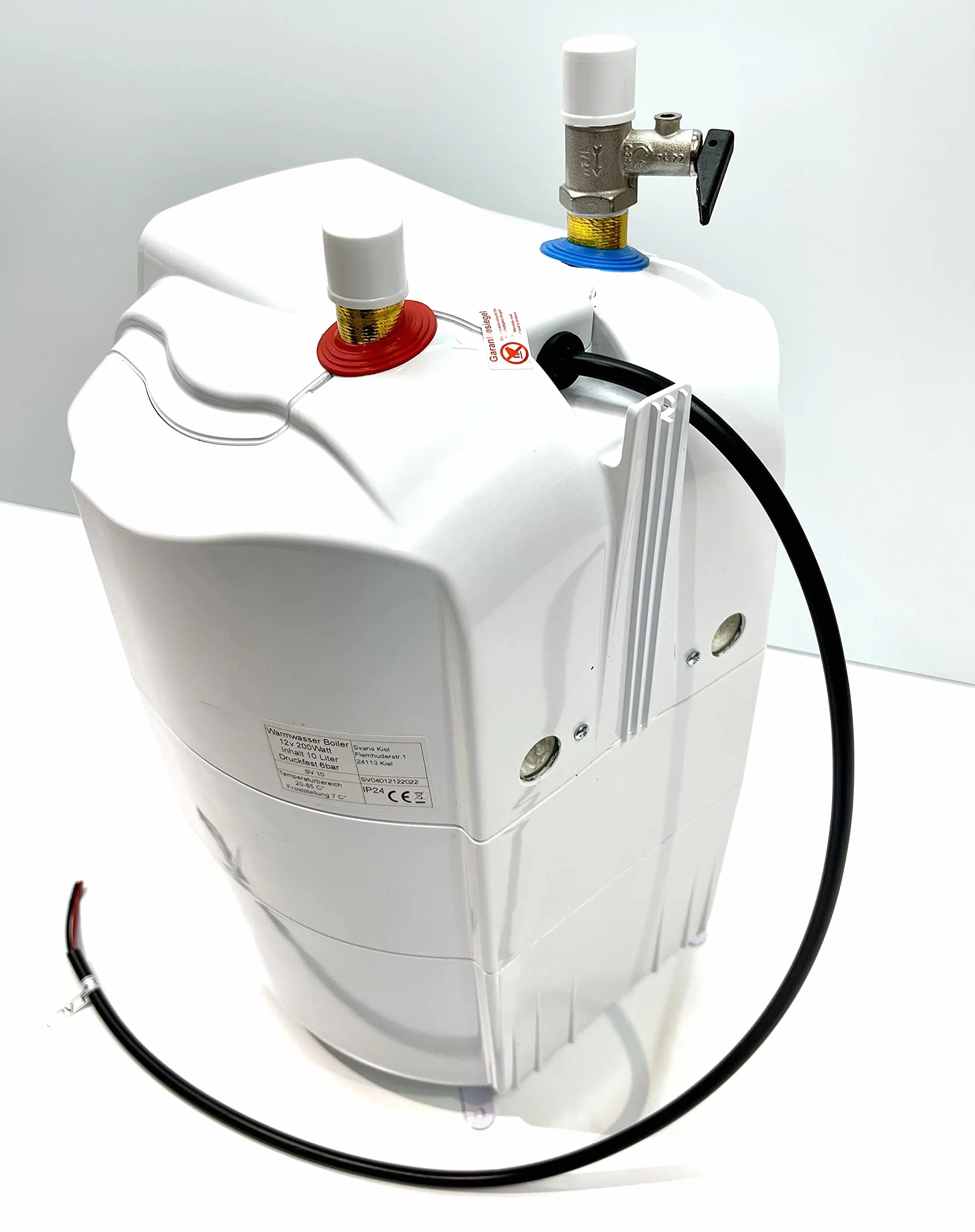 Podgrzewacz wody 12 V, 10 l, zbiornik ciepłej wody, 12 V, do kamperów, przyczep kempingowych, odporny na ciśnienie
