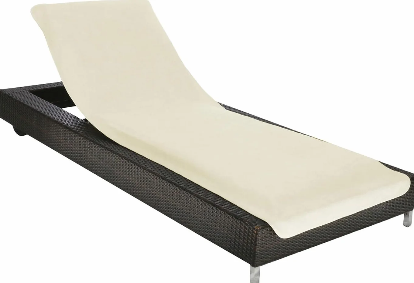 Brandsseller Pokrowiec ochronny na leżak ogrodowy 75 x 200 cm biały
